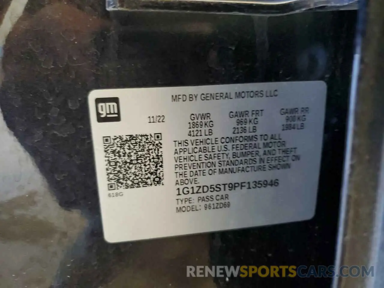 13 Photograph of a damaged car 1G1ZD5ST9PF135946 CHEVROLET MALIBU 2023