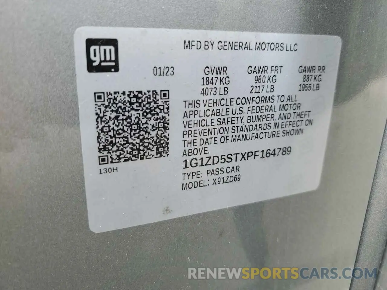 13 Photograph of a damaged car 1G1ZD5STXPF164789 CHEVROLET MALIBU 2023