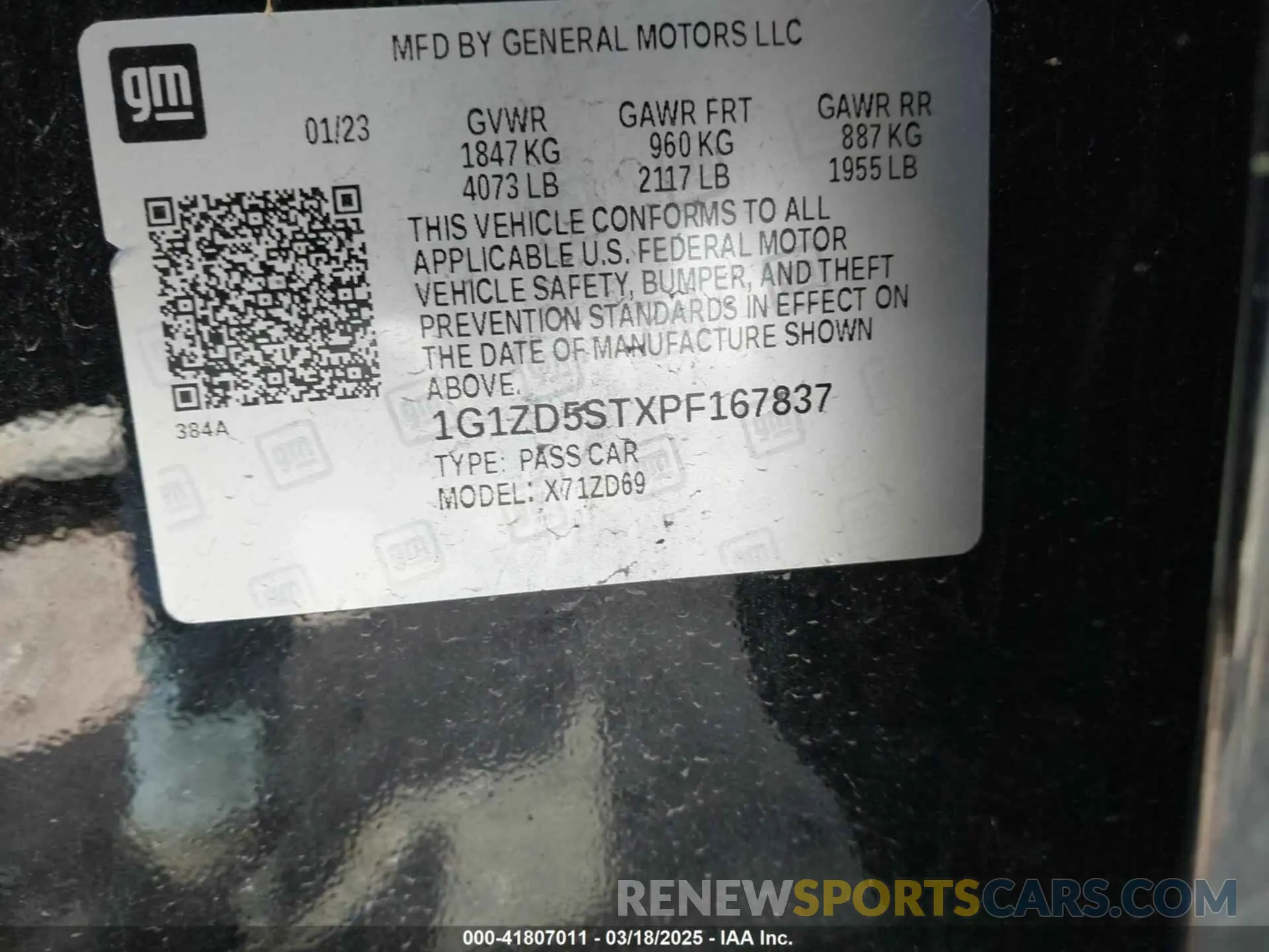 9 Photograph of a damaged car 1G1ZD5STXPF167837 CHEVROLET MALIBU 2023