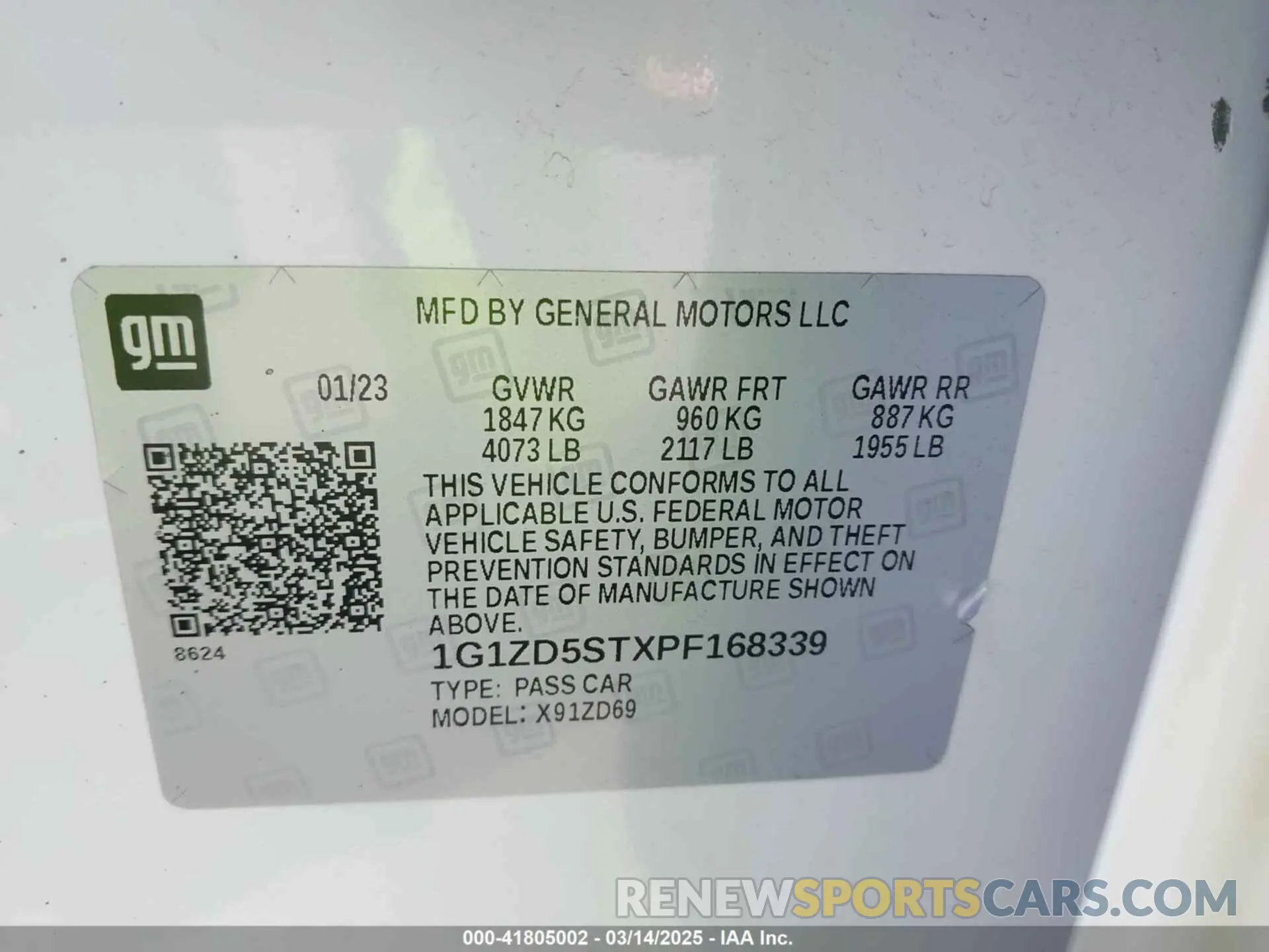 9 Photograph of a damaged car 1G1ZD5STXPF168339 CHEVROLET MALIBU 2023
