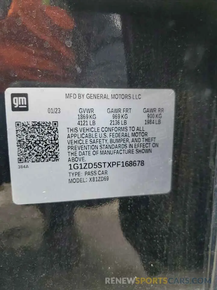 12 Photograph of a damaged car 1G1ZD5STXPF168678 CHEVROLET MALIBU 2023