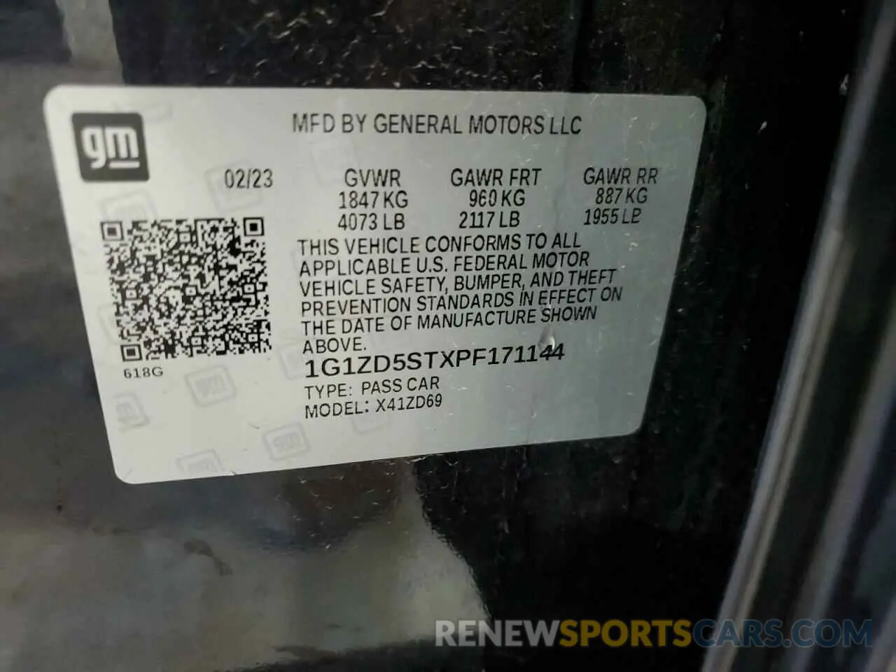 13 Photograph of a damaged car 1G1ZD5STXPF171144 CHEVROLET MALIBU 2023