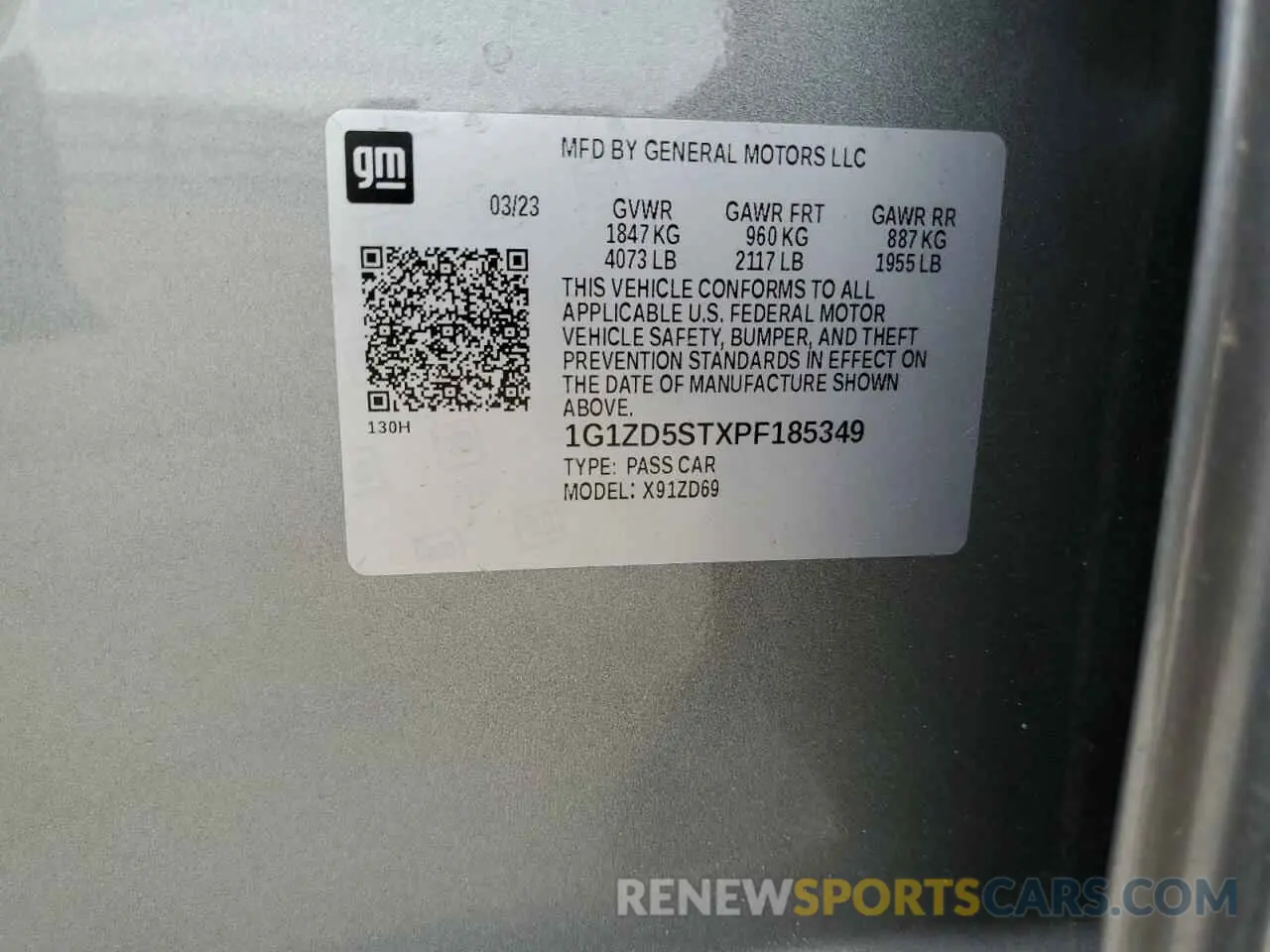 14 Photograph of a damaged car 1G1ZD5STXPF185349 CHEVROLET MALIBU 2023