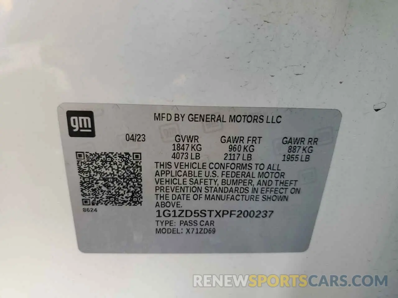 13 Photograph of a damaged car 1G1ZD5STXPF200237 CHEVROLET MALIBU 2023