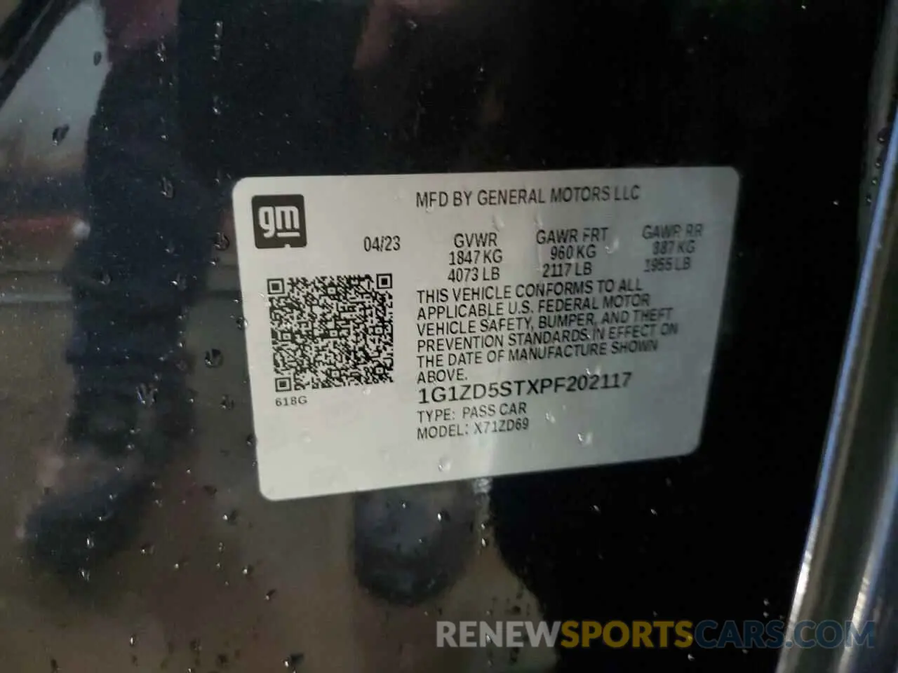12 Photograph of a damaged car 1G1ZD5STXPF202117 CHEVROLET MALIBU 2023