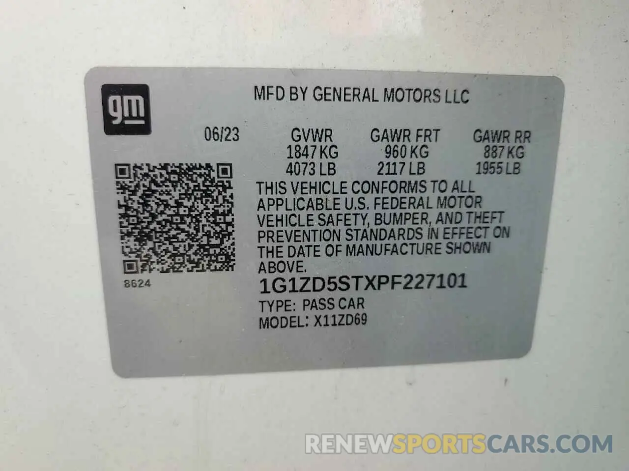 13 Photograph of a damaged car 1G1ZD5STXPF227101 CHEVROLET MALIBU 2023