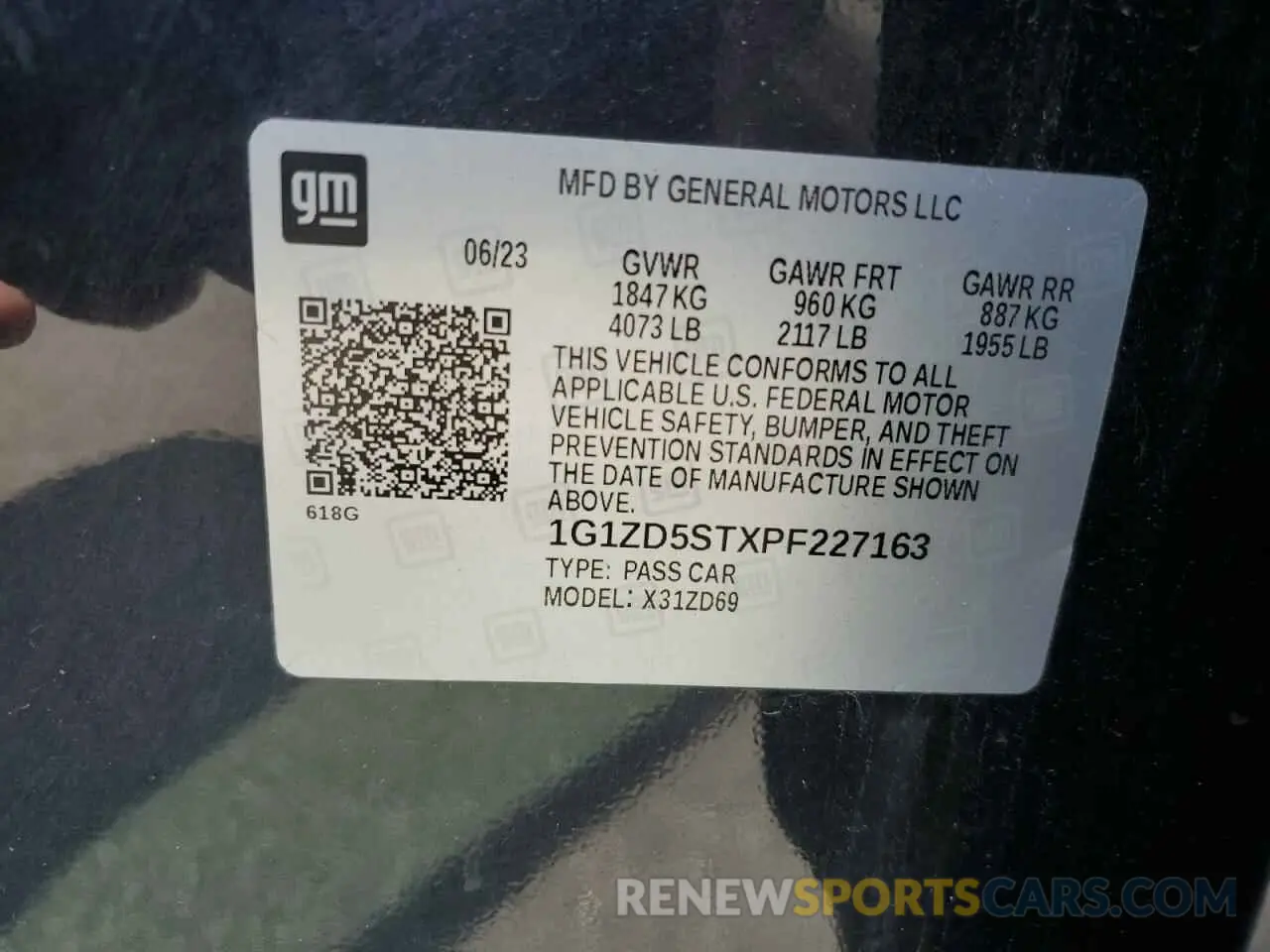 13 Photograph of a damaged car 1G1ZD5STXPF227163 CHEVROLET MALIBU 2023