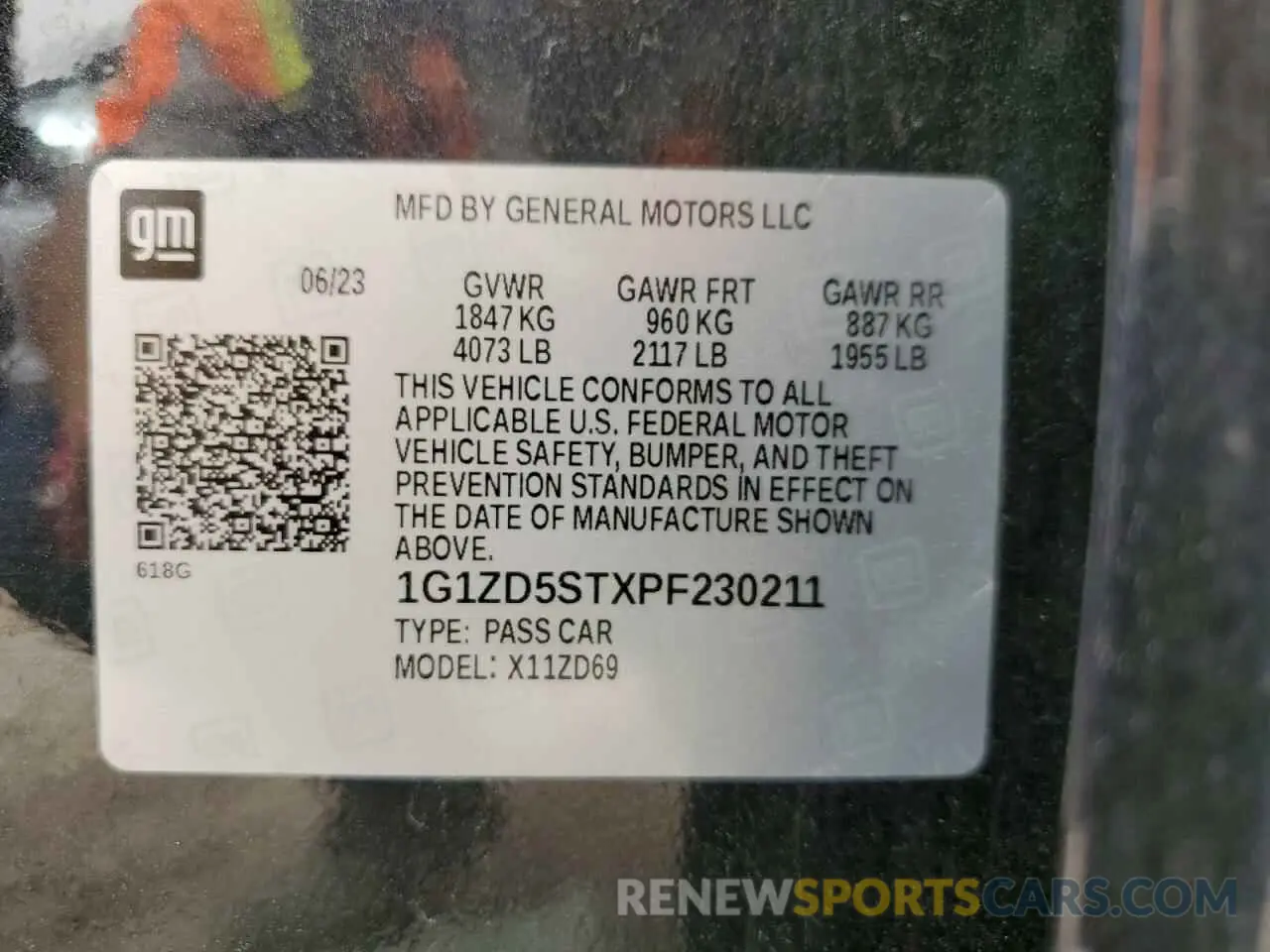 13 Photograph of a damaged car 1G1ZD5STXPF230211 CHEVROLET MALIBU 2023