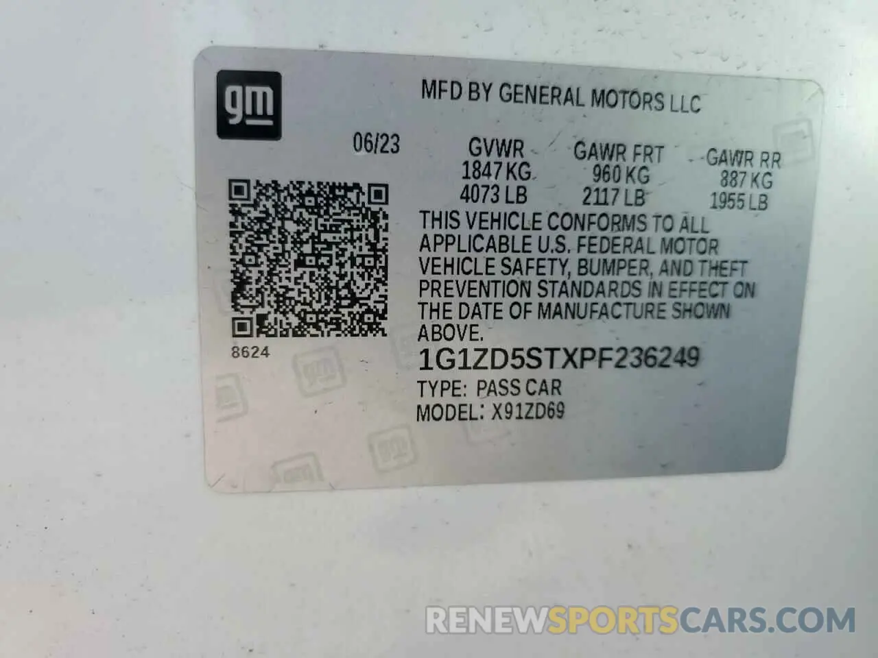 13 Photograph of a damaged car 1G1ZD5STXPF236249 CHEVROLET MALIBU 2023