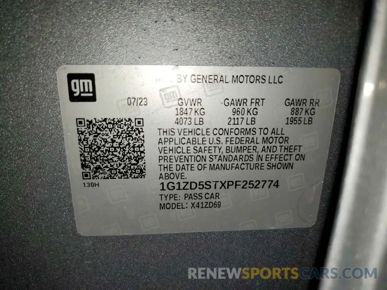 12 Photograph of a damaged car 1G1ZD5STXPF252774 CHEVROLET MALIBU 2023