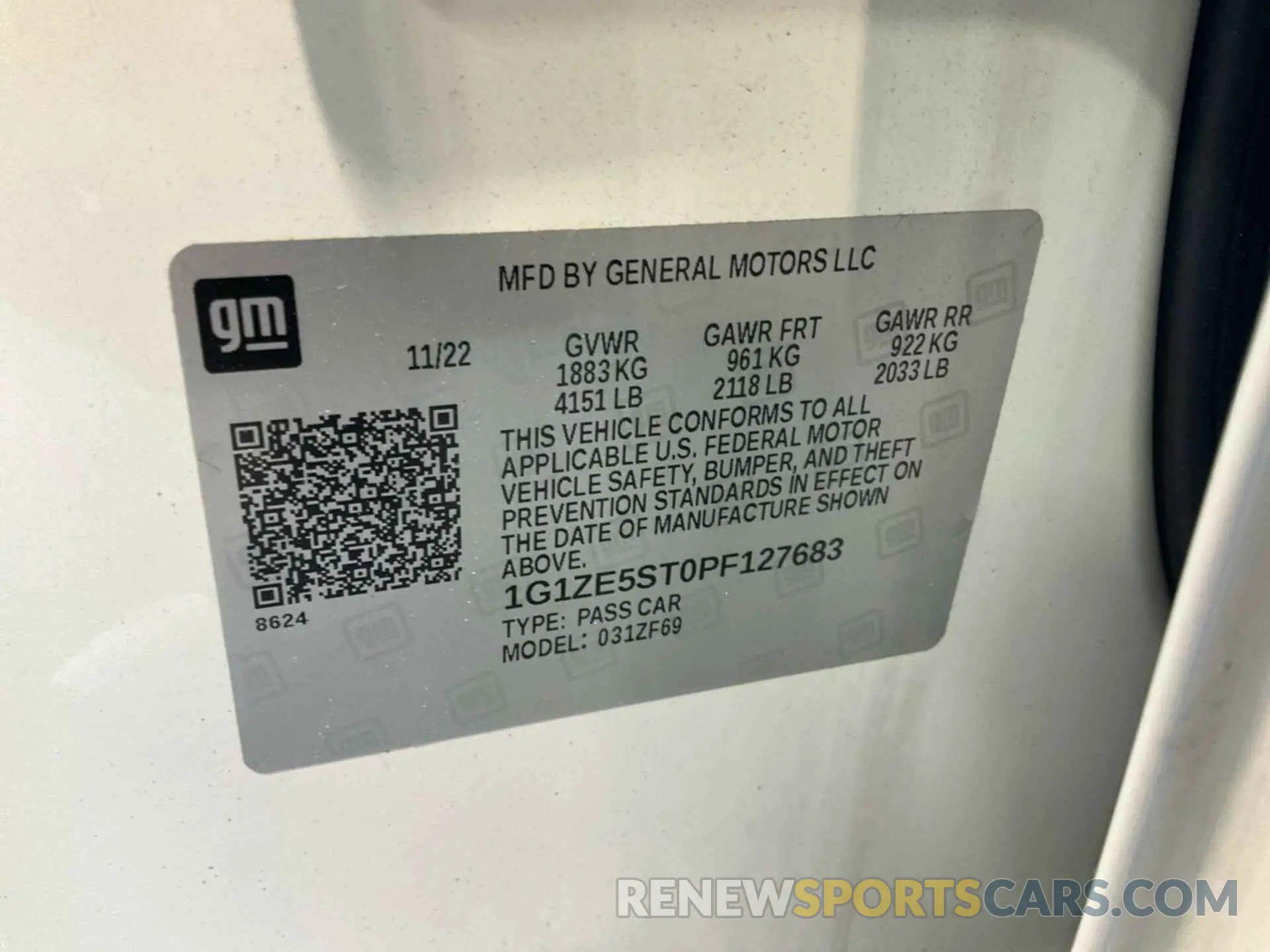 17 Photograph of a damaged car 1G1ZE5ST0PF127683 CHEVROLET MALIBU 2023