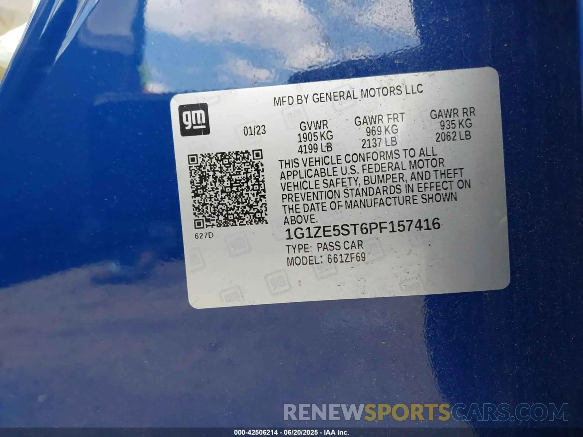 9 Photograph of a damaged car 1G1ZE5ST6PF157416 CHEVROLET MALIBU 2023