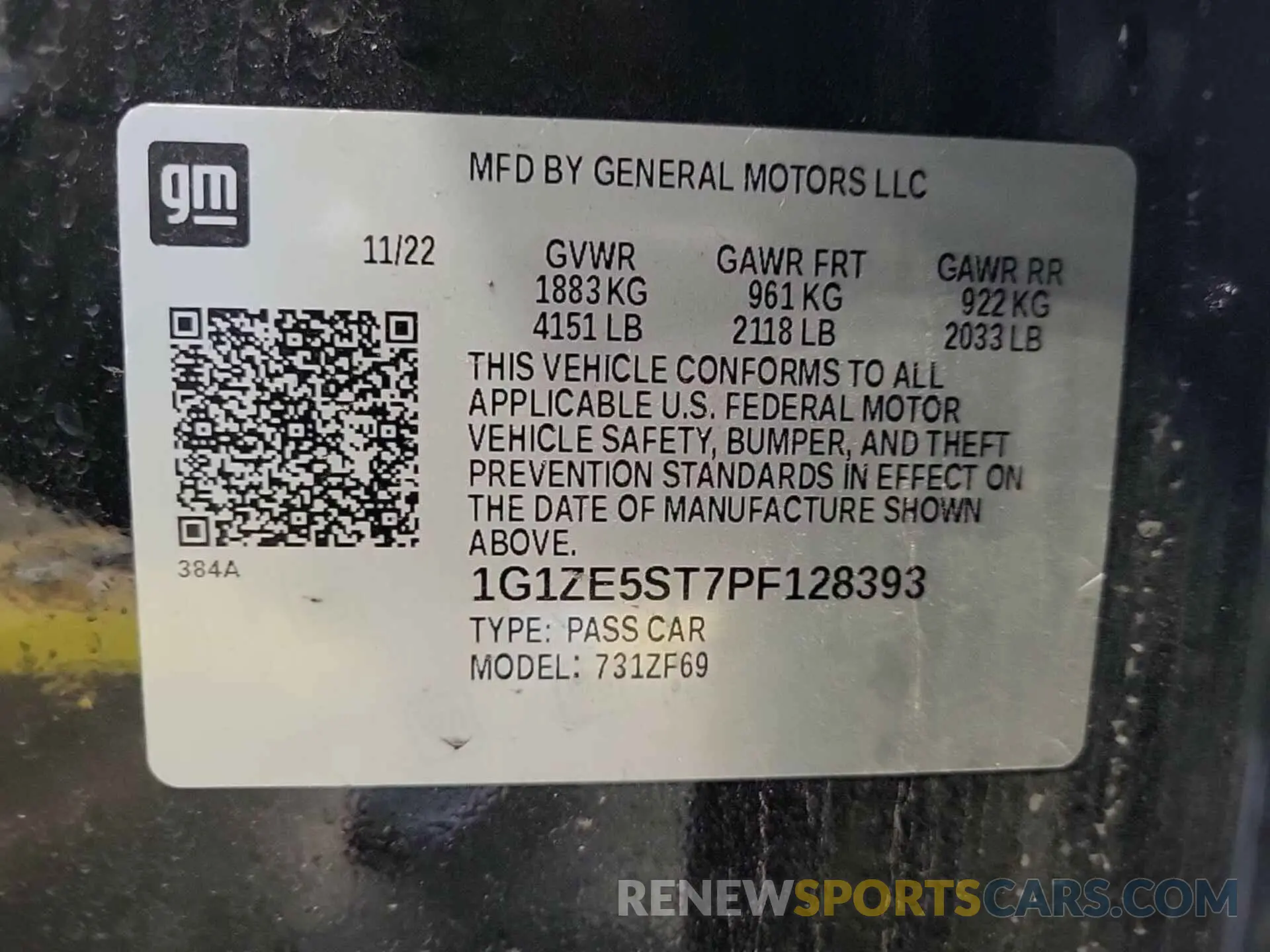2 Photograph of a damaged car 1G1ZE5ST7PF128393 CHEVROLET MALIBU 2023