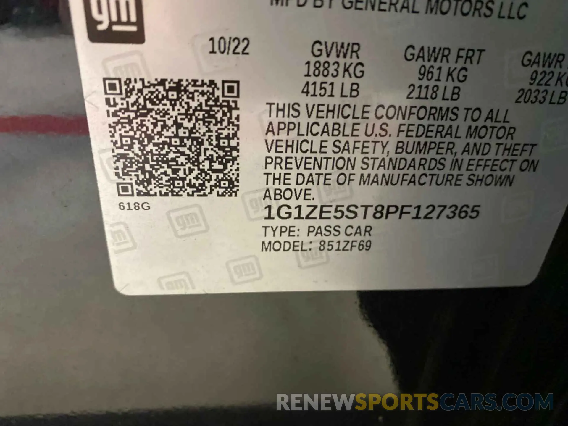 23 Photograph of a damaged car 1G1ZE5ST8PF127365 CHEVROLET MALIBU 2023