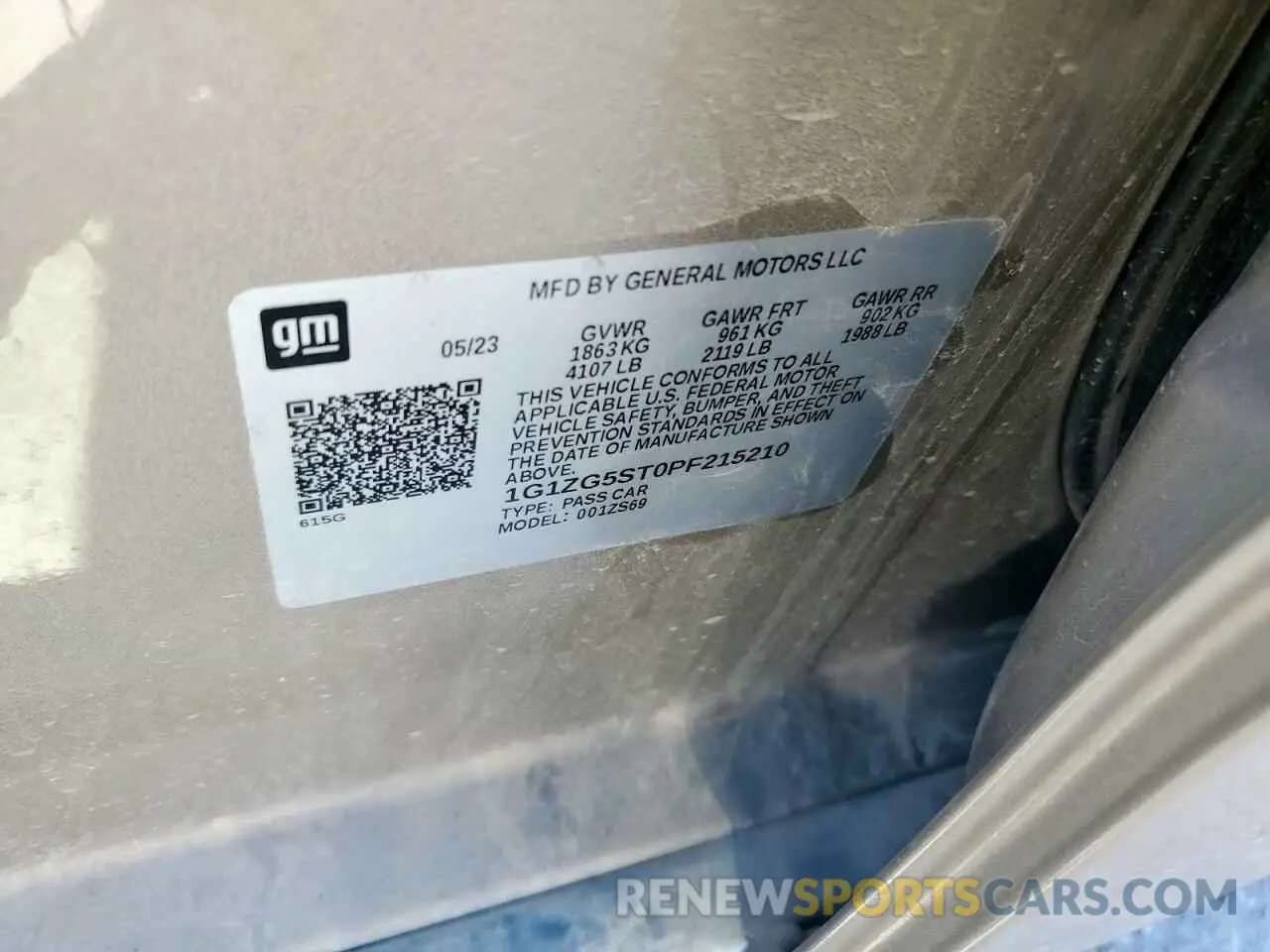 13 Photograph of a damaged car 1G1ZG5ST0PF215210 CHEVROLET MALIBU 2023