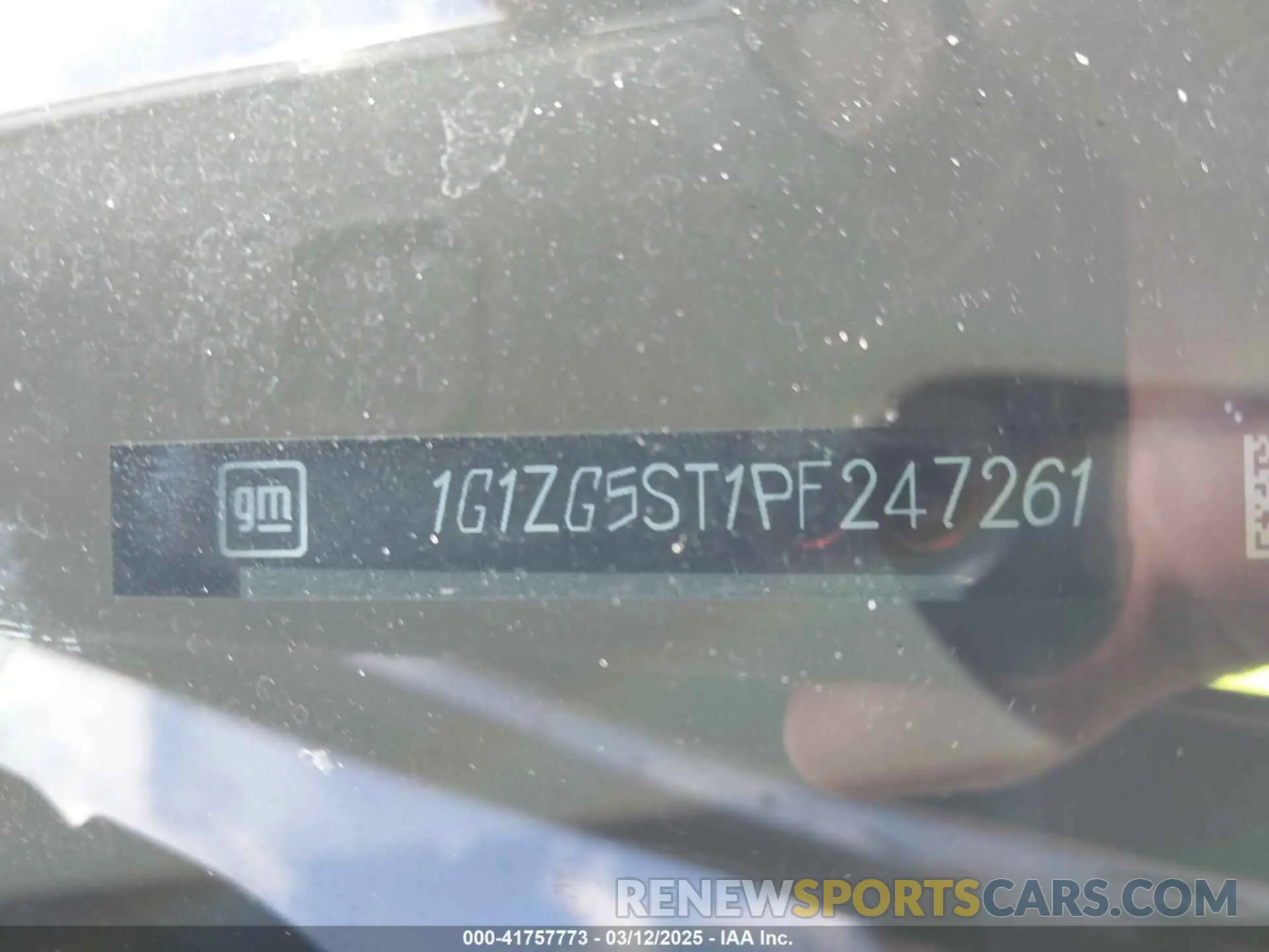 9 Photograph of a damaged car 1G1ZG5ST1PF247261 CHEVROLET MALIBU 2023