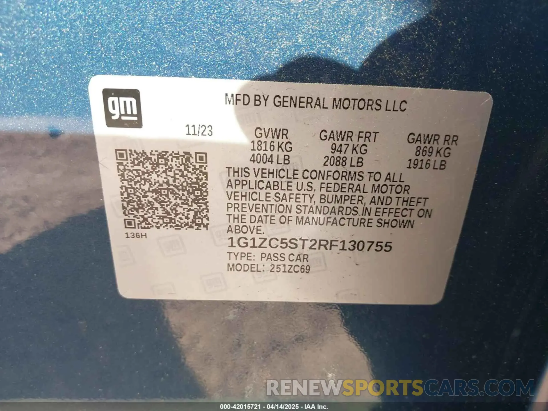 9 Photograph of a damaged car 1G1ZC5ST2RF130755 CHEVROLET MALIBU 2024