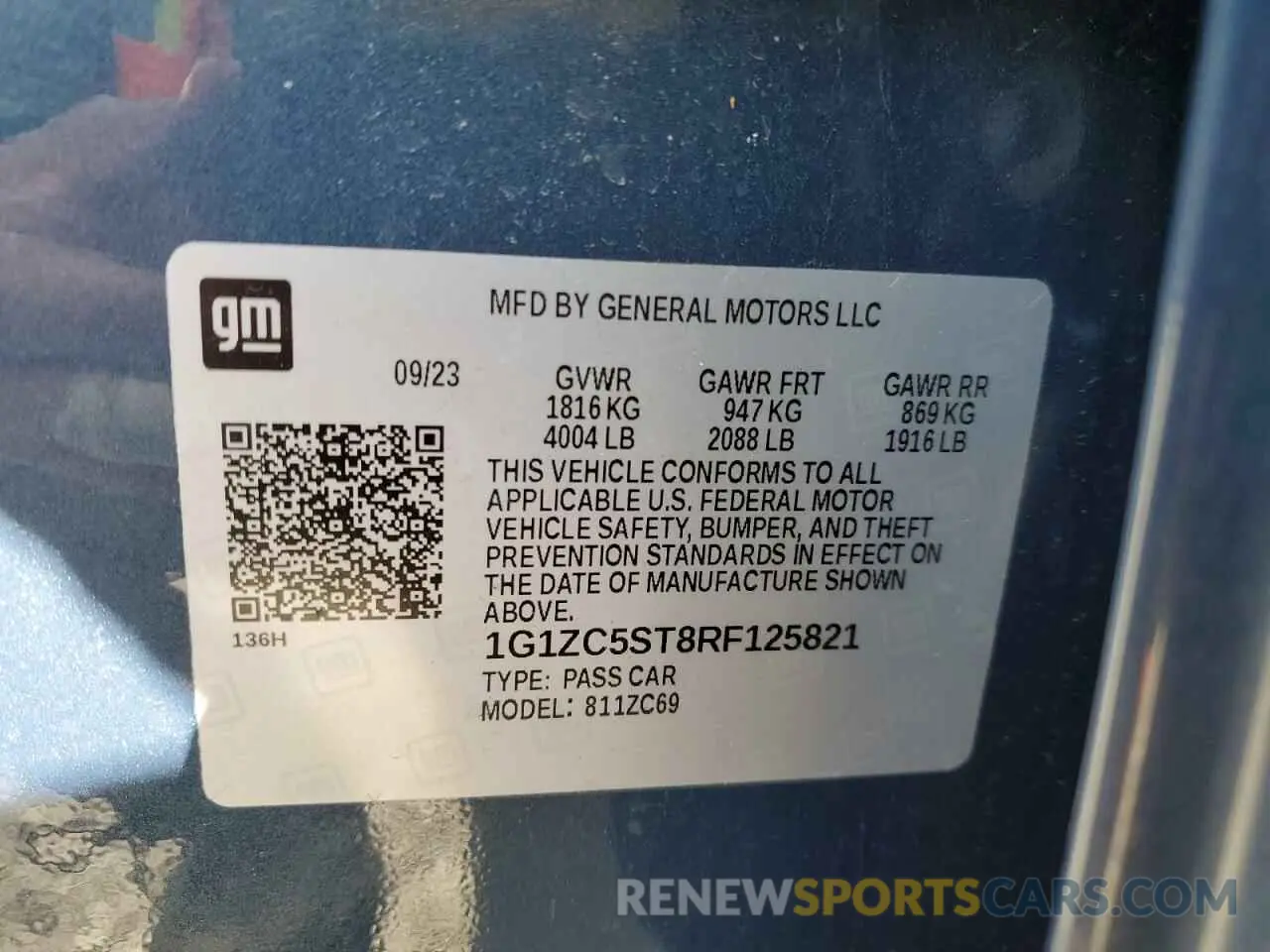 12 Photograph of a damaged car 1G1ZC5ST8RF125821 CHEVROLET MALIBU 2024