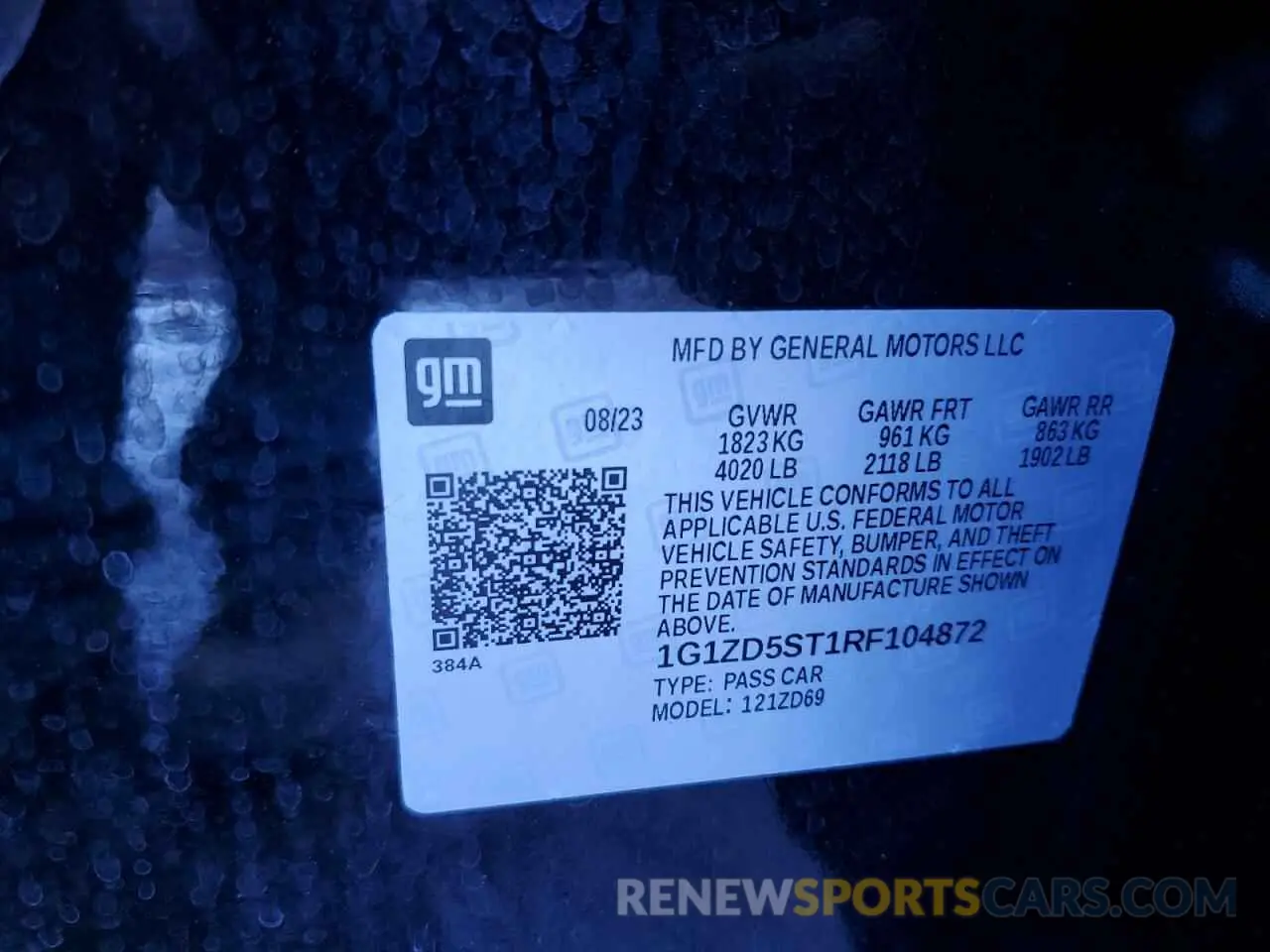 14 Photograph of a damaged car 1G1ZD5ST1RF104872 CHEVROLET MALIBU 2024