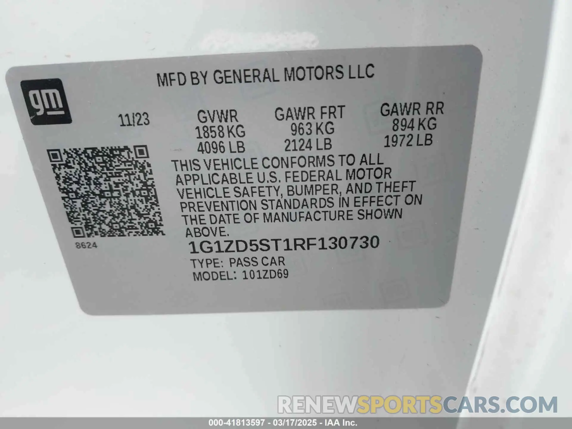 9 Photograph of a damaged car 1G1ZD5ST1RF130730 CHEVROLET MALIBU 2024