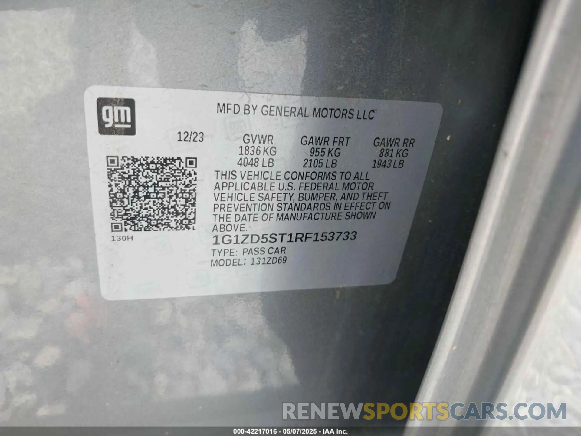9 Photograph of a damaged car 1G1ZD5ST1RF153733 CHEVROLET MALIBU 2024