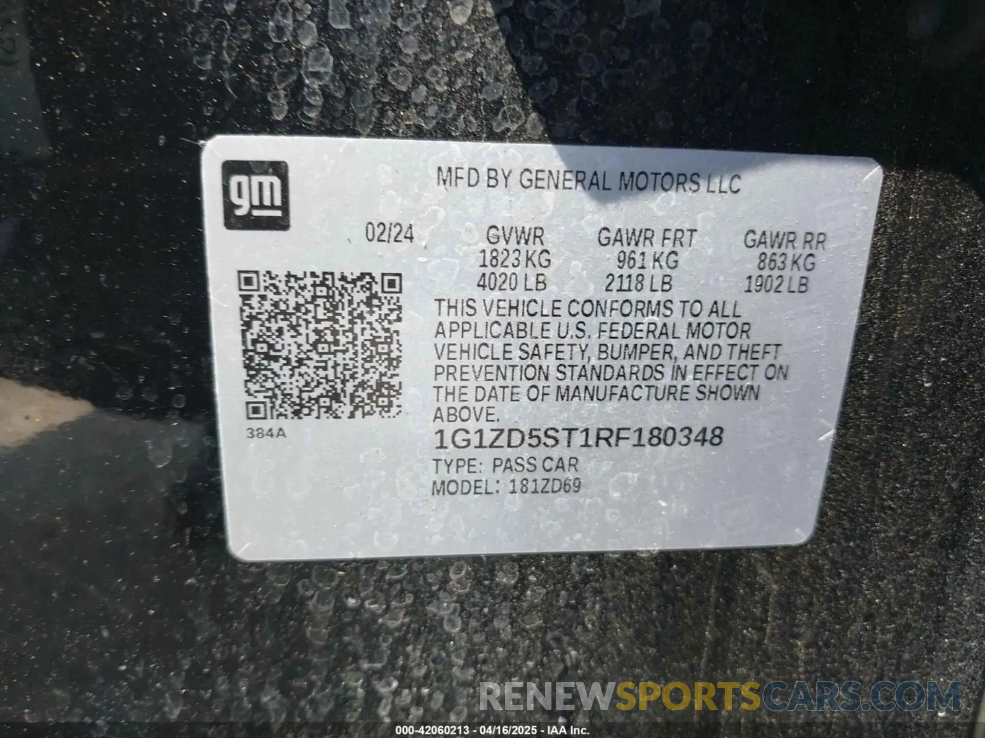 9 Photograph of a damaged car 1G1ZD5ST1RF180348 CHEVROLET MALIBU 2024