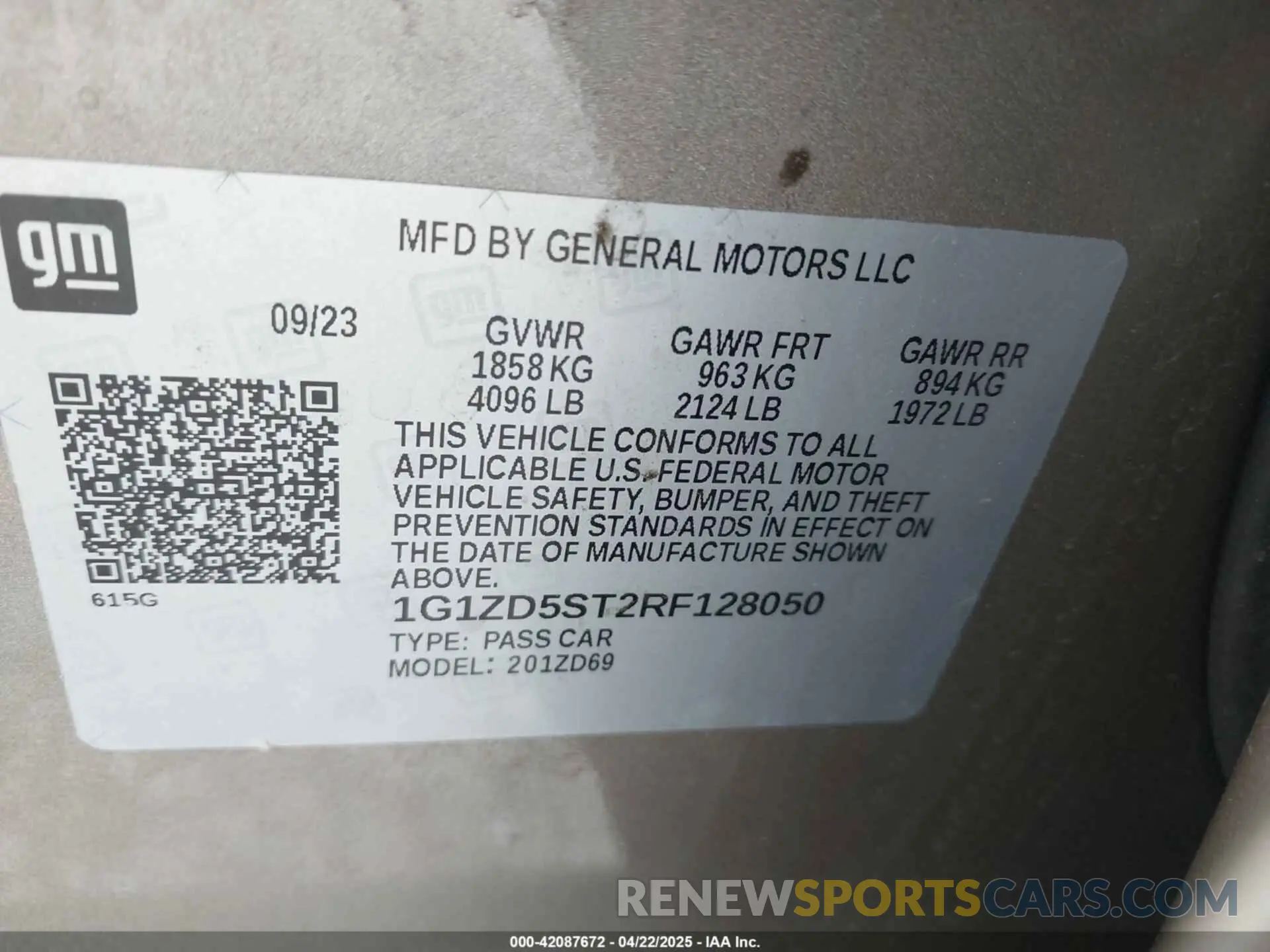 9 Photograph of a damaged car 1G1ZD5ST2RF128050 CHEVROLET MALIBU 2024