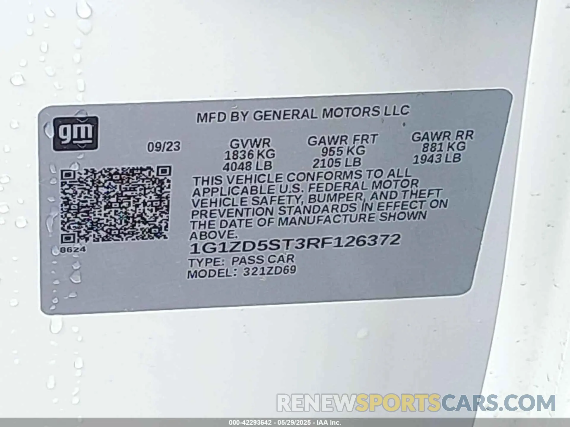 9 Photograph of a damaged car 1G1ZD5ST3RF126372 CHEVROLET MALIBU 2024