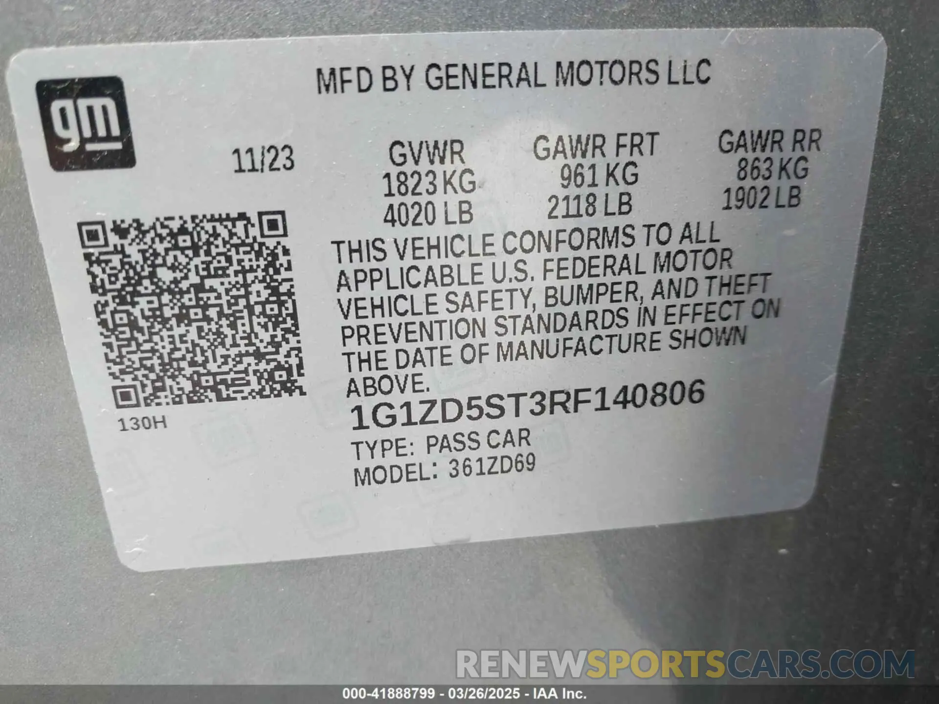 9 Photograph of a damaged car 1G1ZD5ST3RF140806 CHEVROLET MALIBU 2024