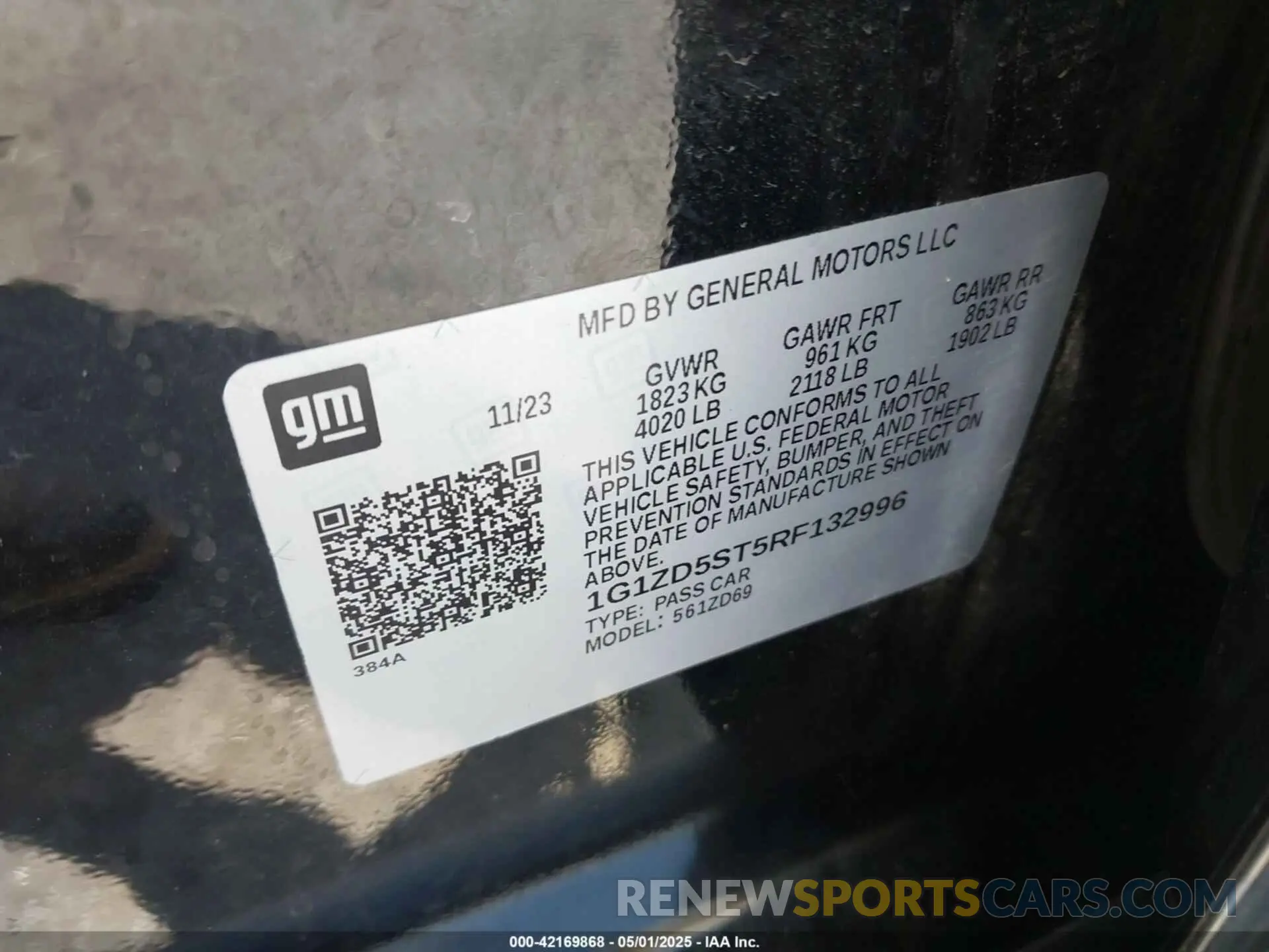 9 Photograph of a damaged car 1G1ZD5ST5RF132996 CHEVROLET MALIBU 2024