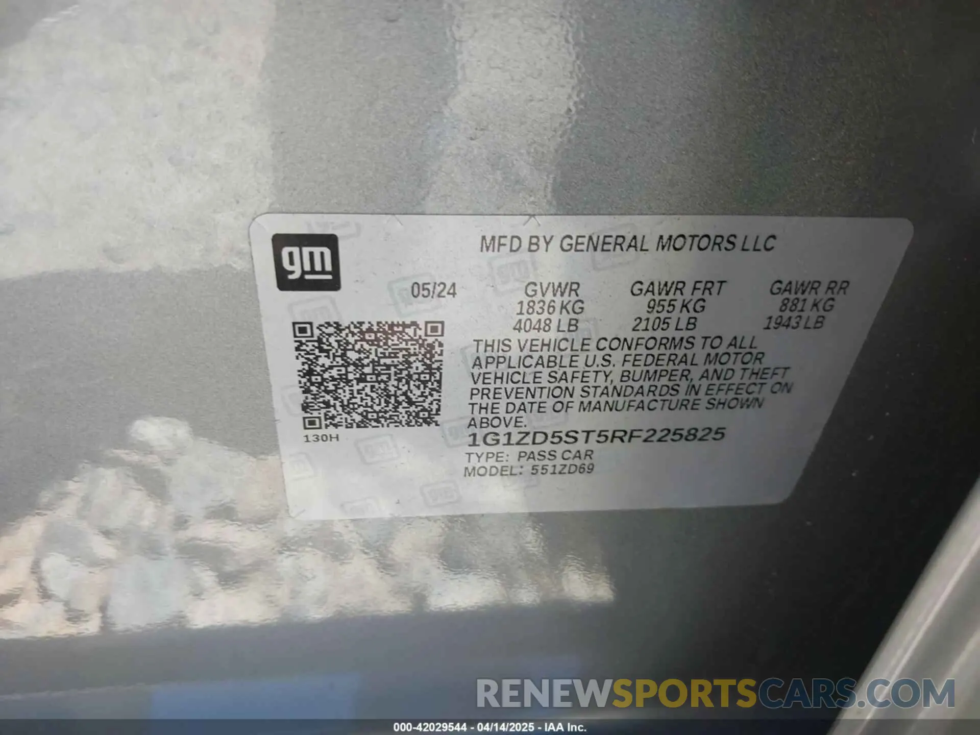 9 Photograph of a damaged car 1G1ZD5ST5RF225825 CHEVROLET MALIBU 2024