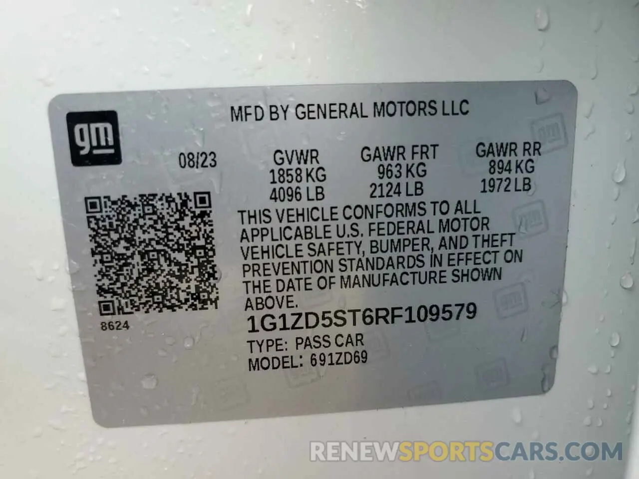 12 Photograph of a damaged car 1G1ZD5ST6RF109579 CHEVROLET MALIBU 2024