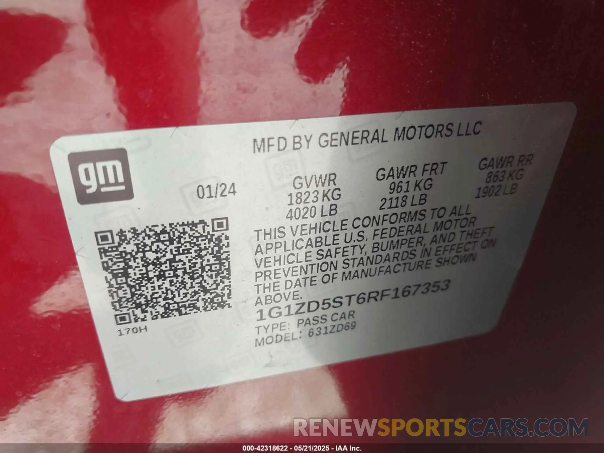 9 Photograph of a damaged car 1G1ZD5ST6RF167353 CHEVROLET MALIBU 2024