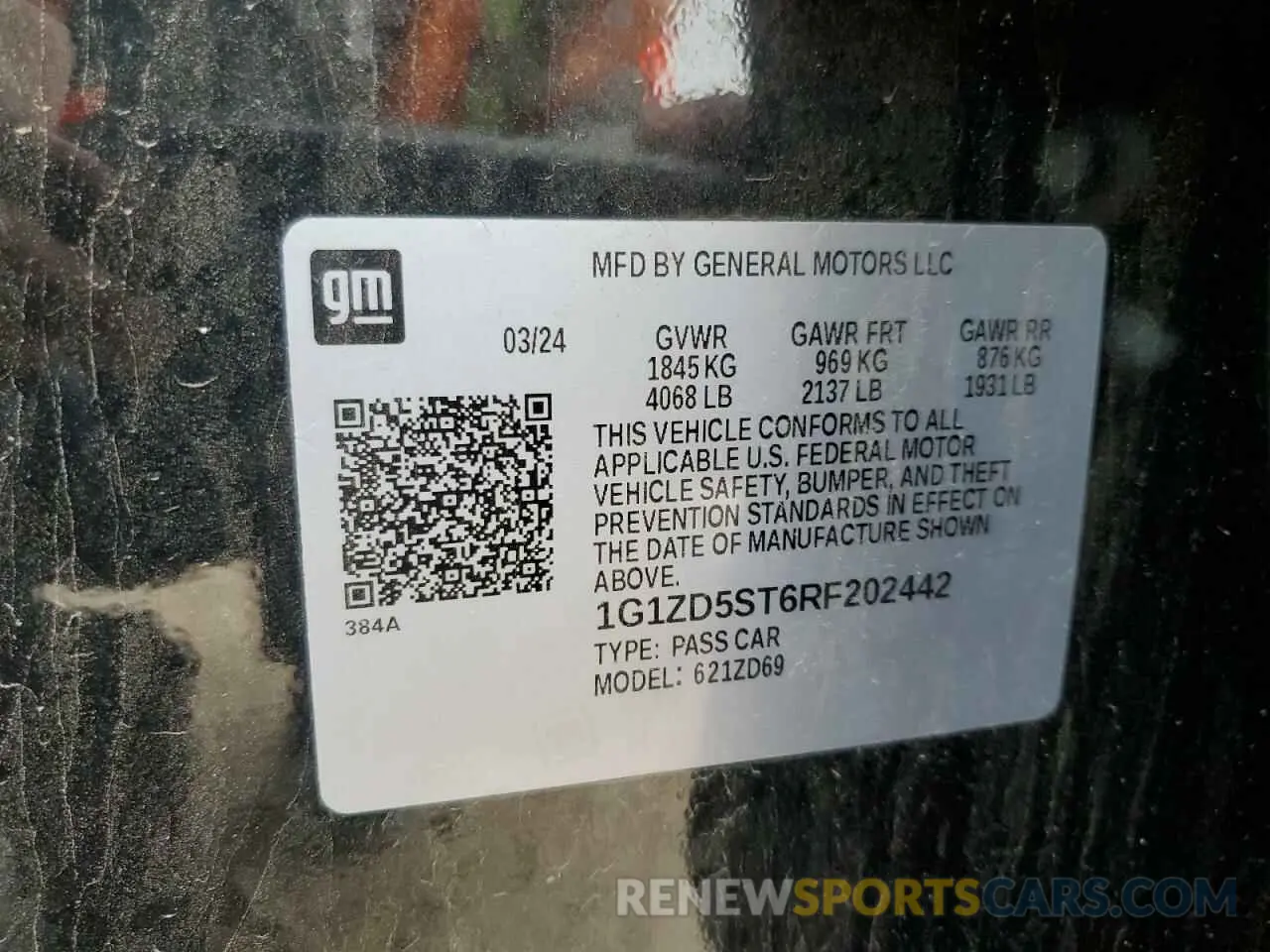 12 Photograph of a damaged car 1G1ZD5ST6RF202442 CHEVROLET MALIBU 2024