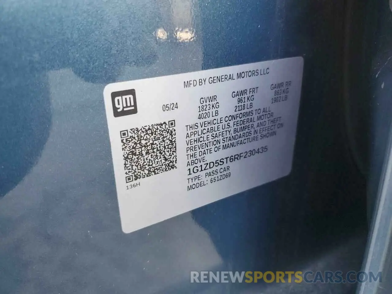 12 Photograph of a damaged car 1G1ZD5ST6RF230435 CHEVROLET MALIBU 2024