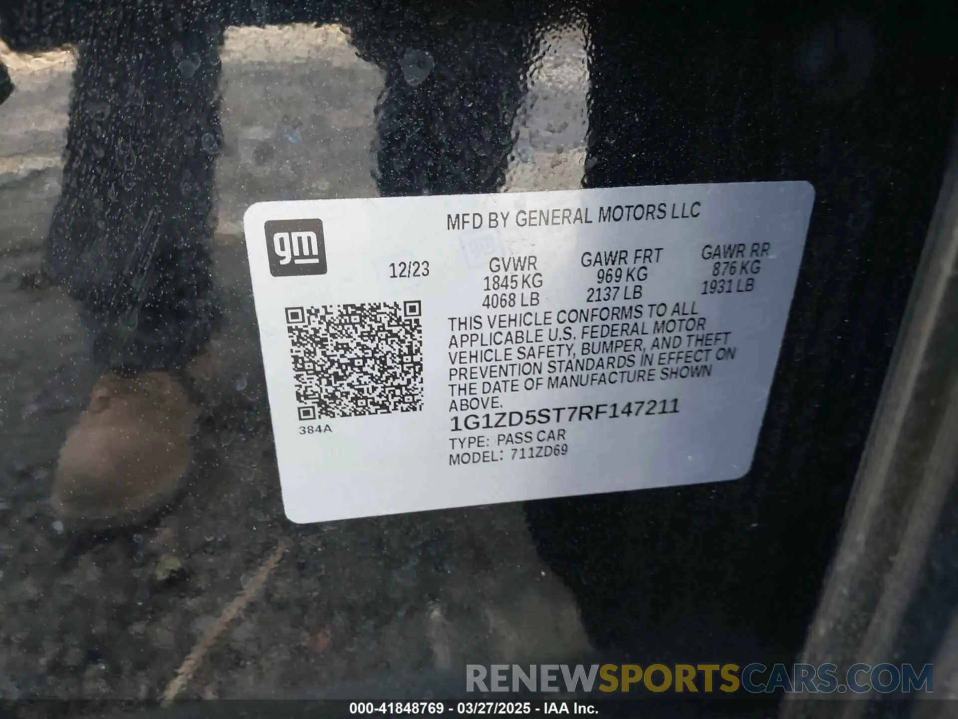 9 Photograph of a damaged car 1G1ZD5ST7RF147211 CHEVROLET MALIBU 2024