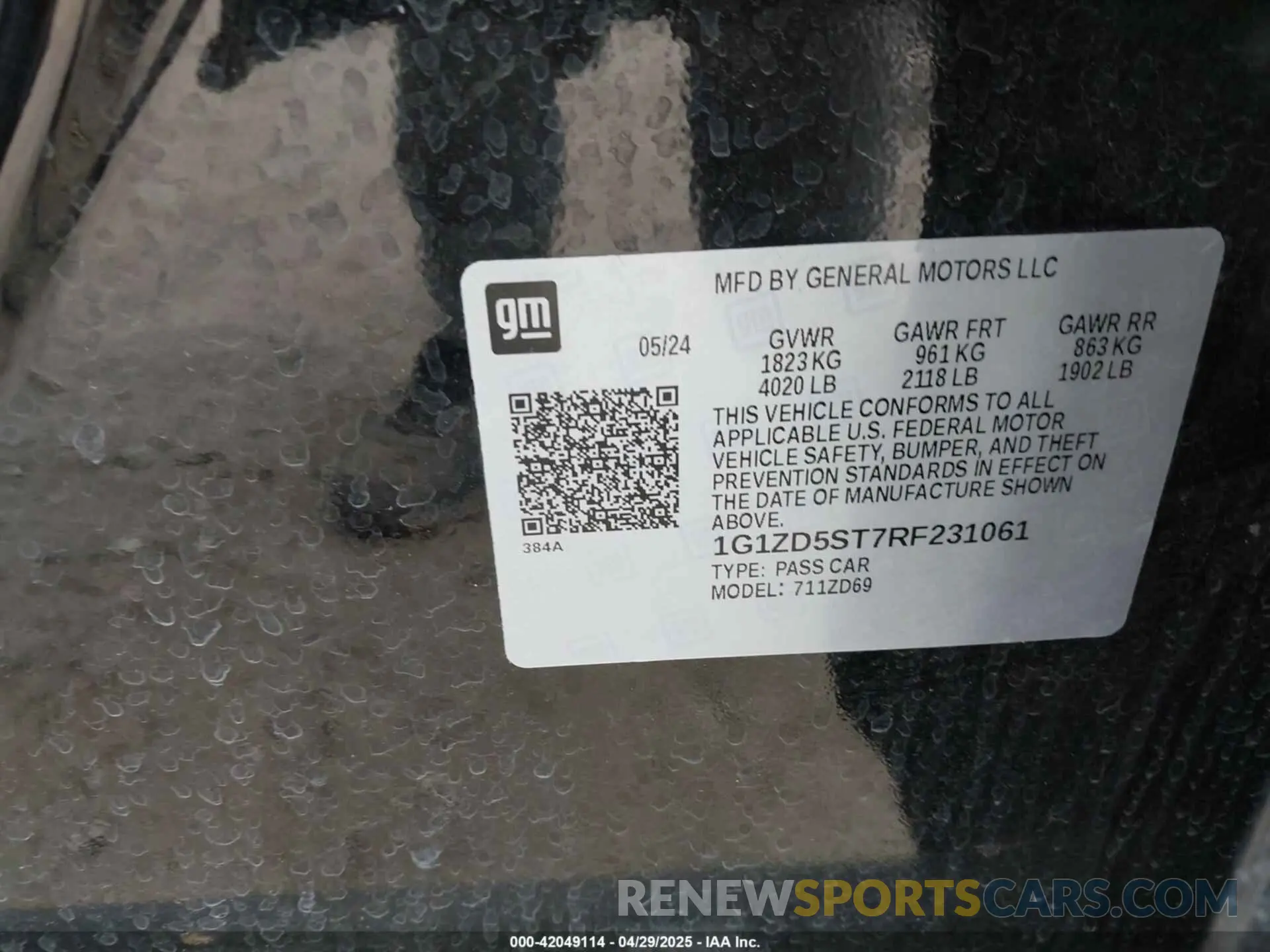 9 Photograph of a damaged car 1G1ZD5ST7RF231061 CHEVROLET MALIBU 2024