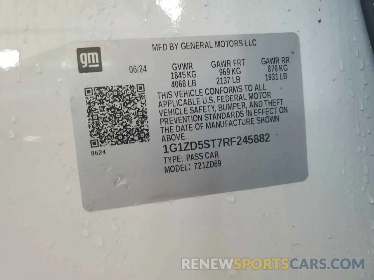 12 Photograph of a damaged car 1G1ZD5ST7RF245882 CHEVROLET MALIBU 2024