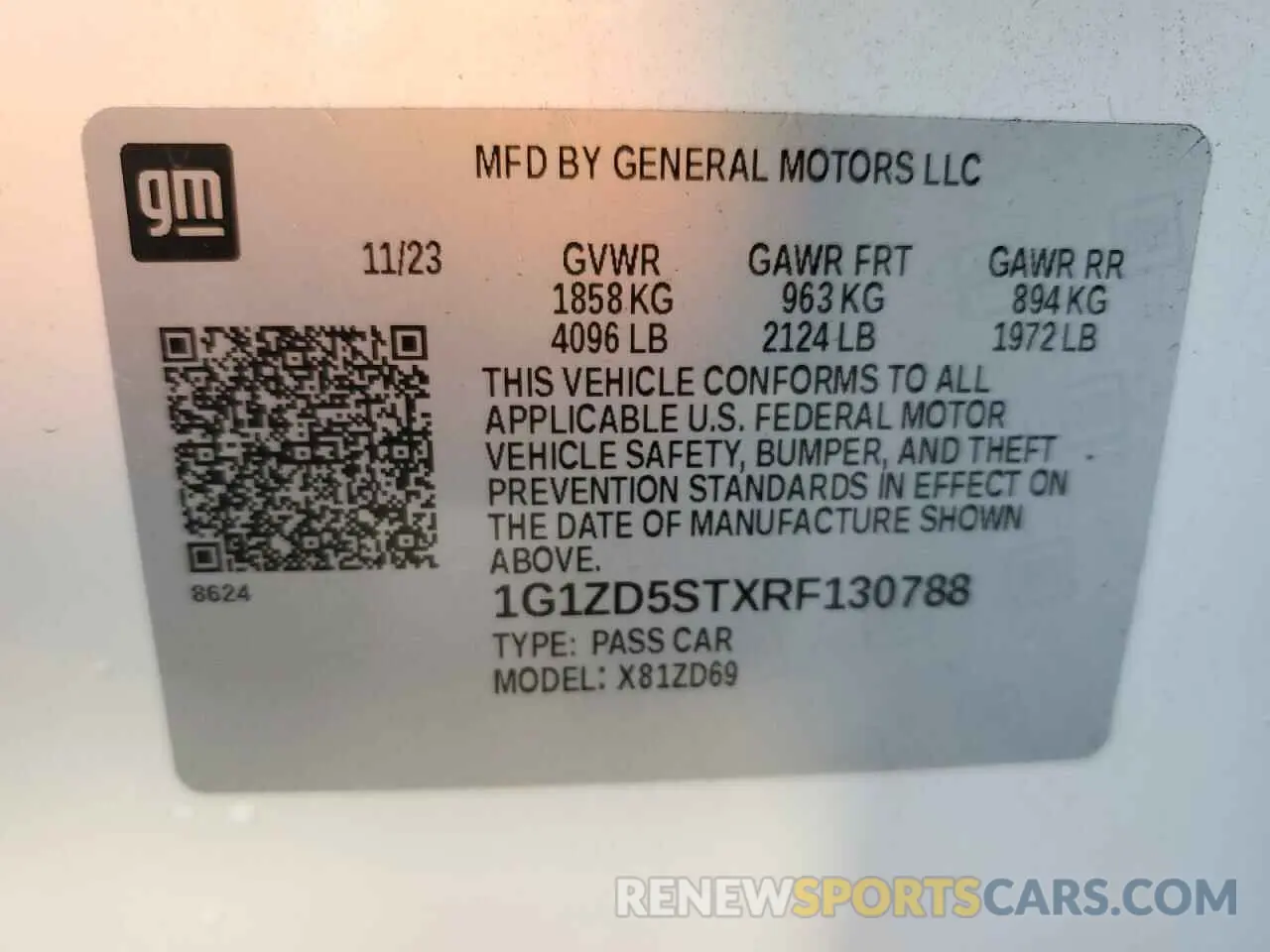 12 Photograph of a damaged car 1G1ZD5STXRF130788 CHEVROLET MALIBU 2024