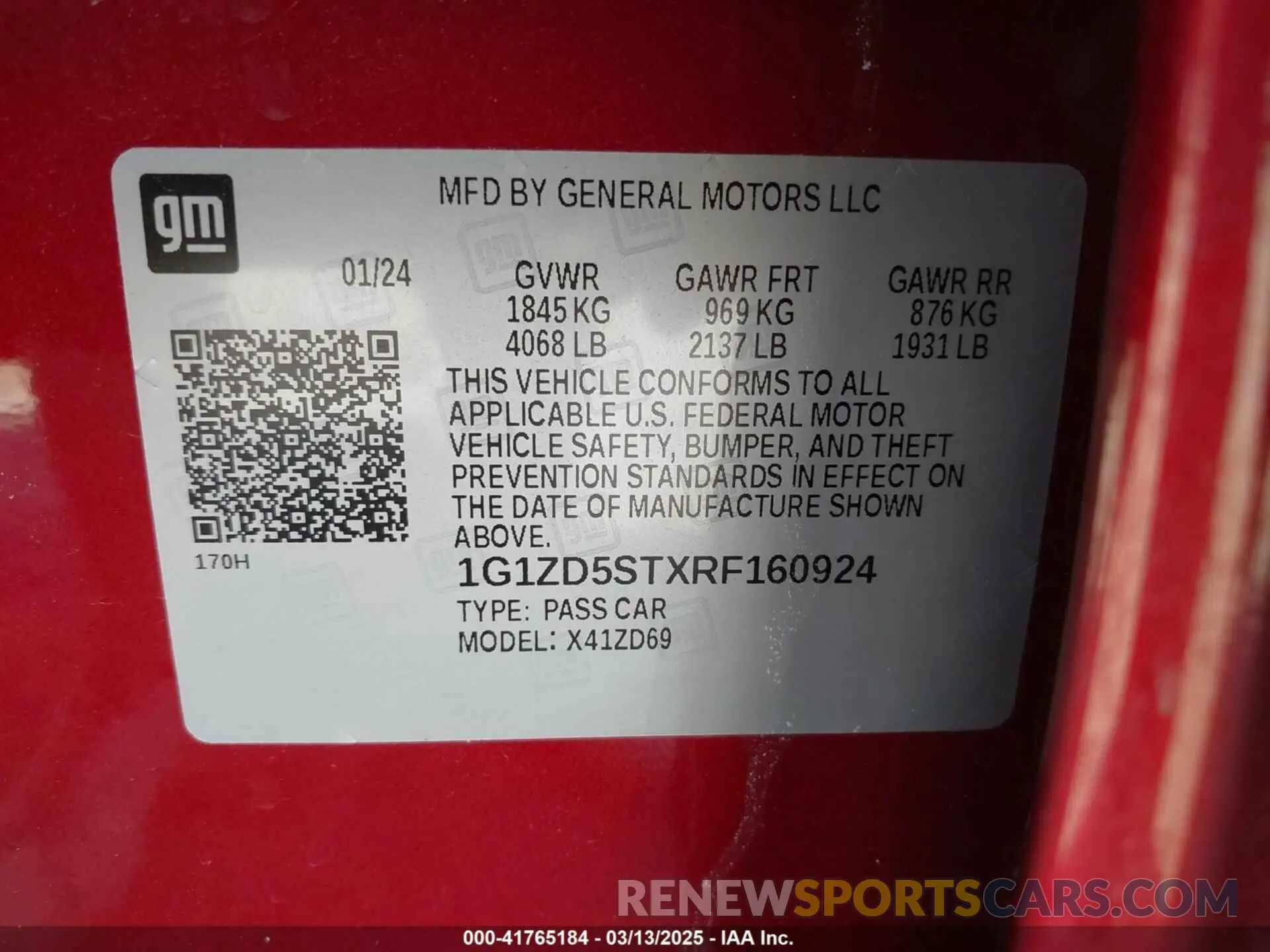 9 Photograph of a damaged car 1G1ZD5STXRF160924 CHEVROLET MALIBU 2024