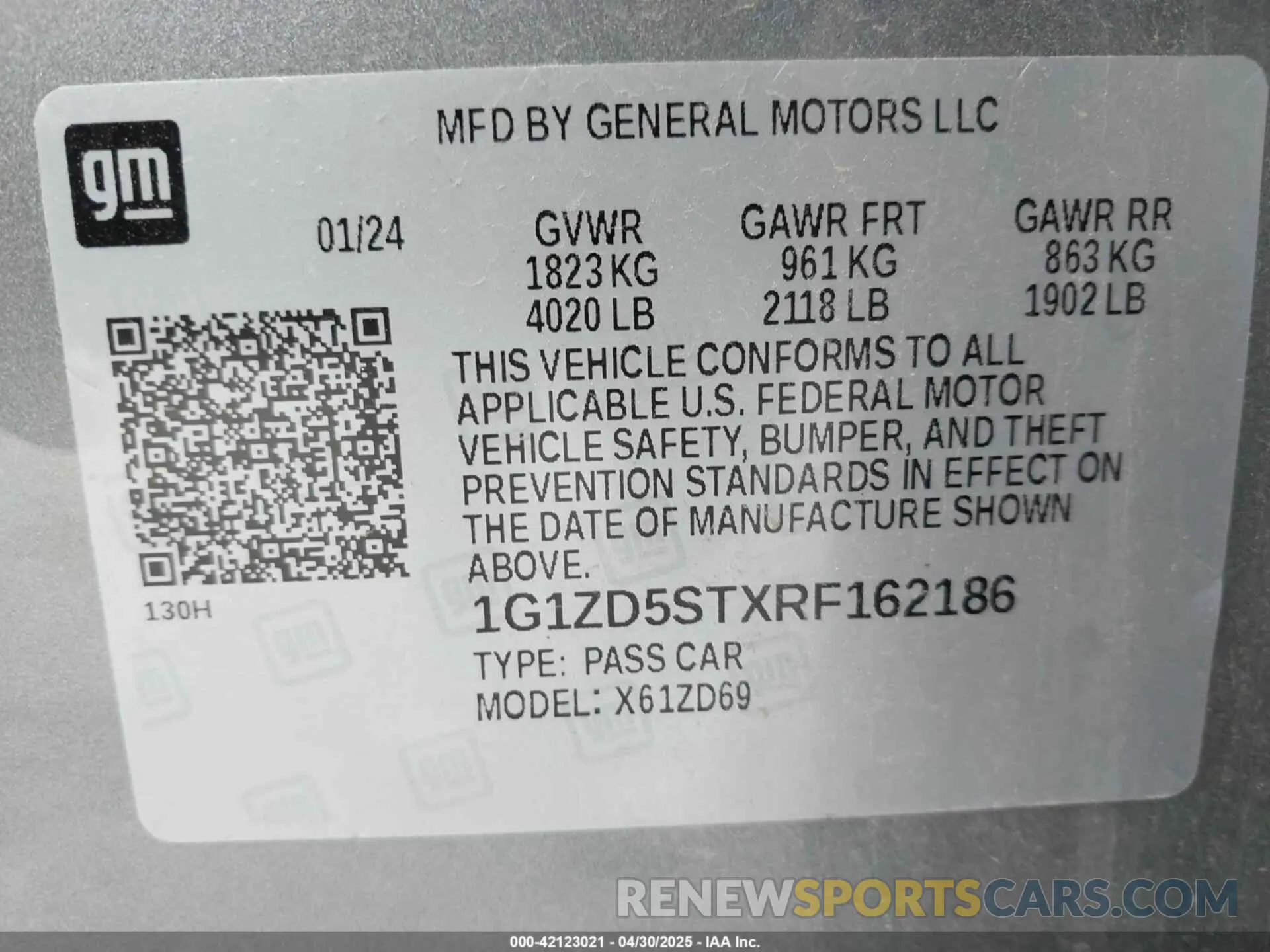 9 Photograph of a damaged car 1G1ZD5STXRF162186 CHEVROLET MALIBU 2024