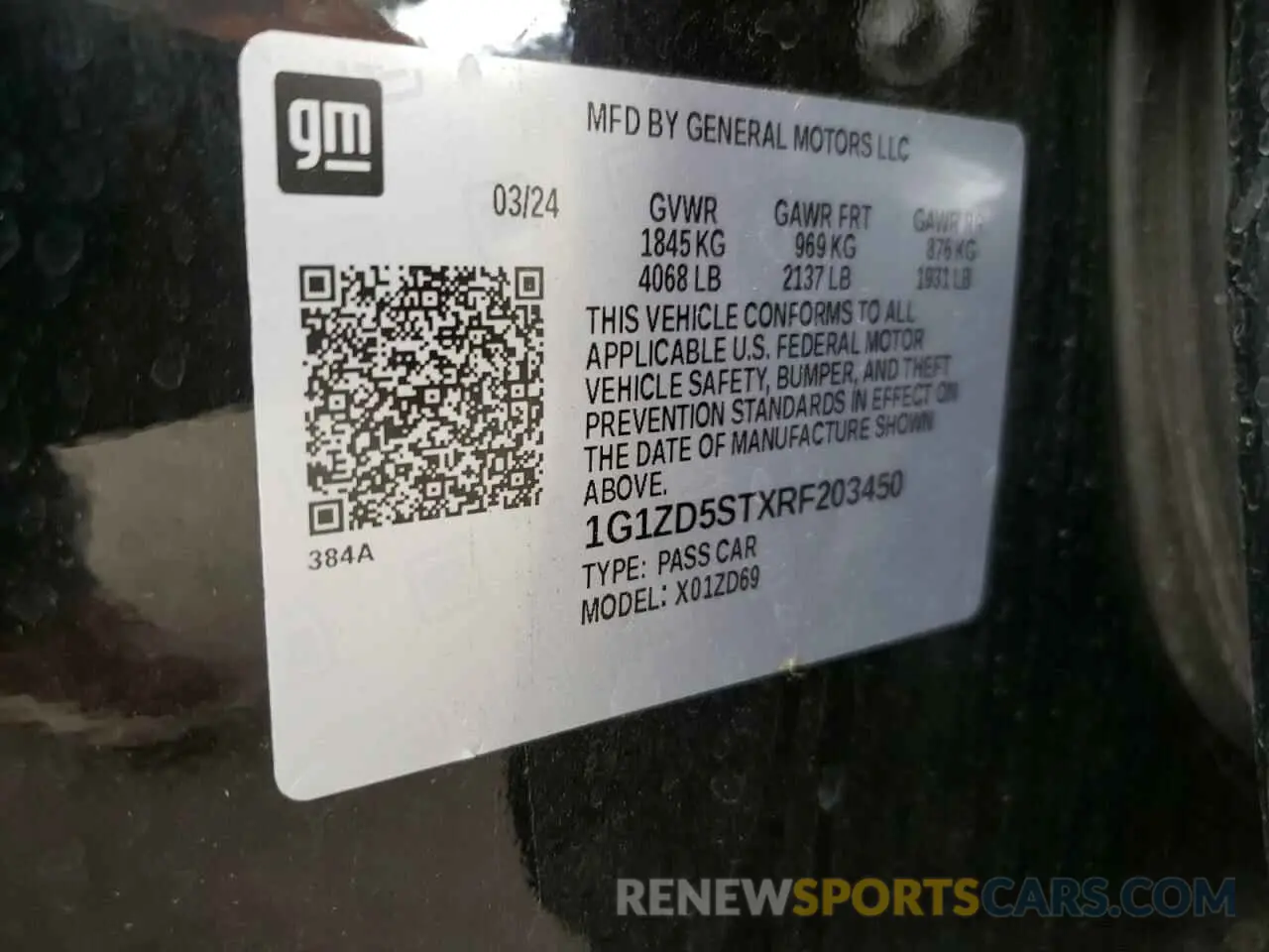 12 Photograph of a damaged car 1G1ZD5STXRF203450 CHEVROLET MALIBU 2024