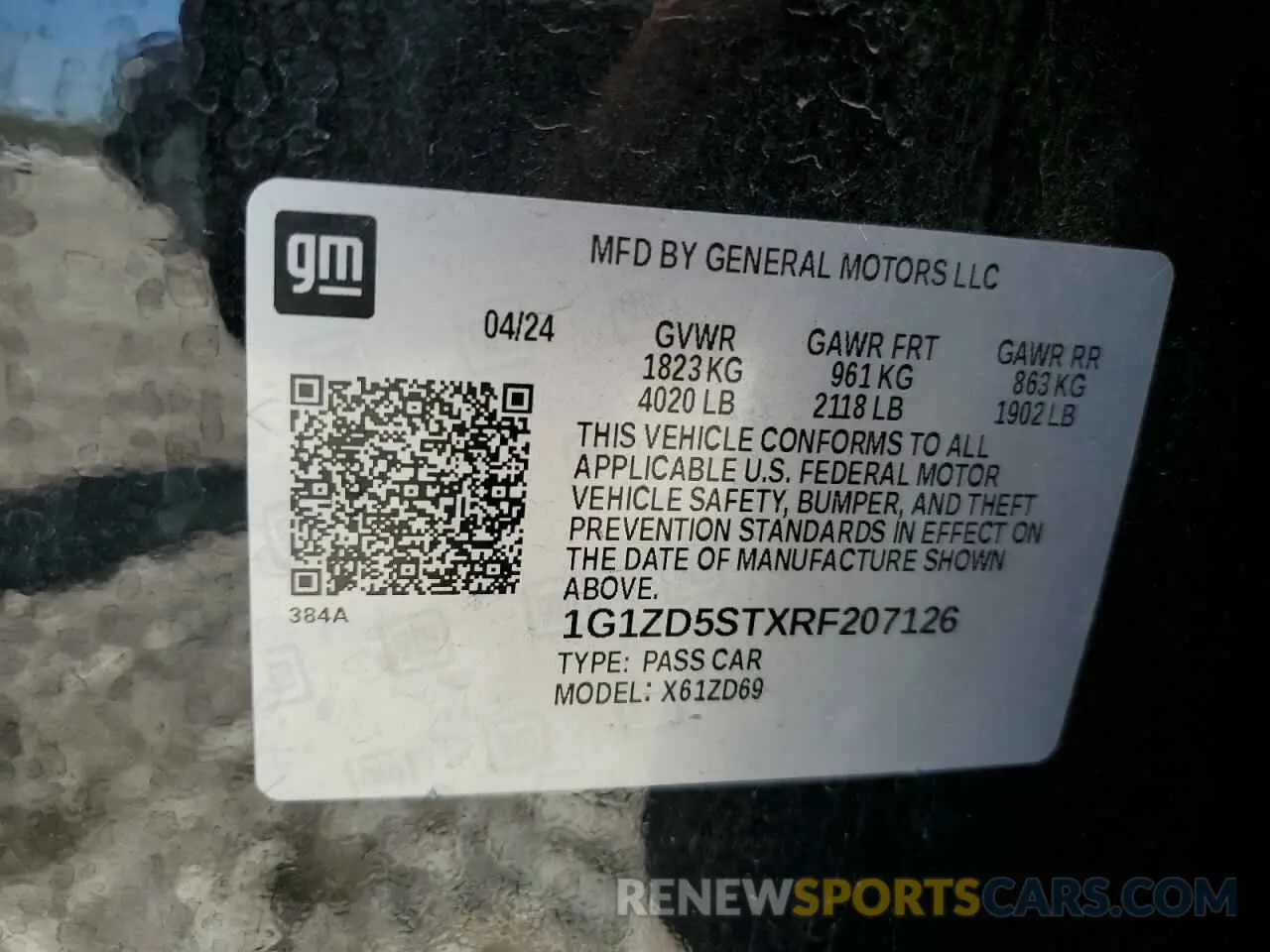 13 Photograph of a damaged car 1G1ZD5STXRF207126 CHEVROLET MALIBU 2024