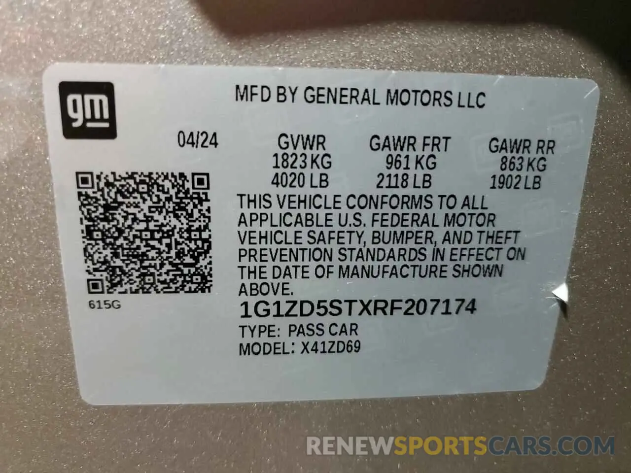 12 Photograph of a damaged car 1G1ZD5STXRF207174 CHEVROLET MALIBU 2024