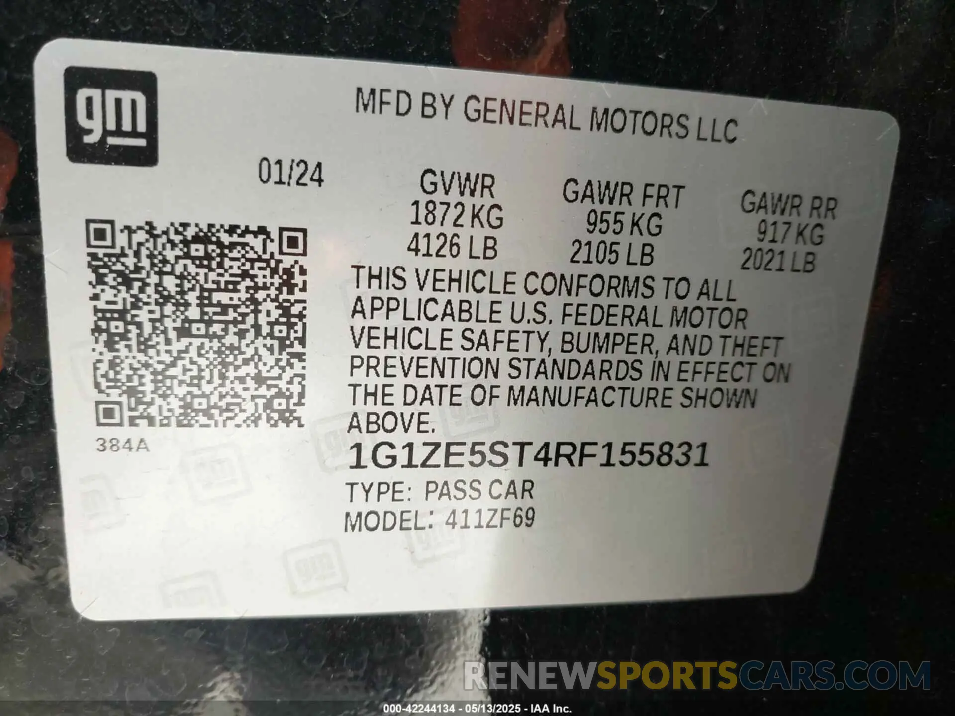 9 Photograph of a damaged car 1G1ZE5ST4RF155831 CHEVROLET MALIBU 2024