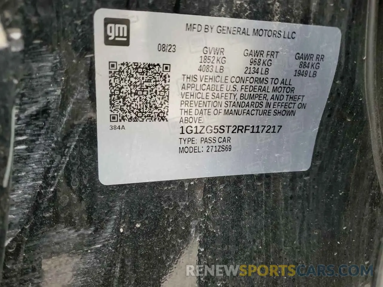 13 Photograph of a damaged car 1G1ZG5ST2RF117217 CHEVROLET MALIBU 2024