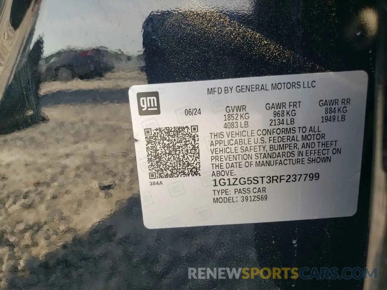 12 Photograph of a damaged car 1G1ZG5ST3RF237799 CHEVROLET MALIBU 2024