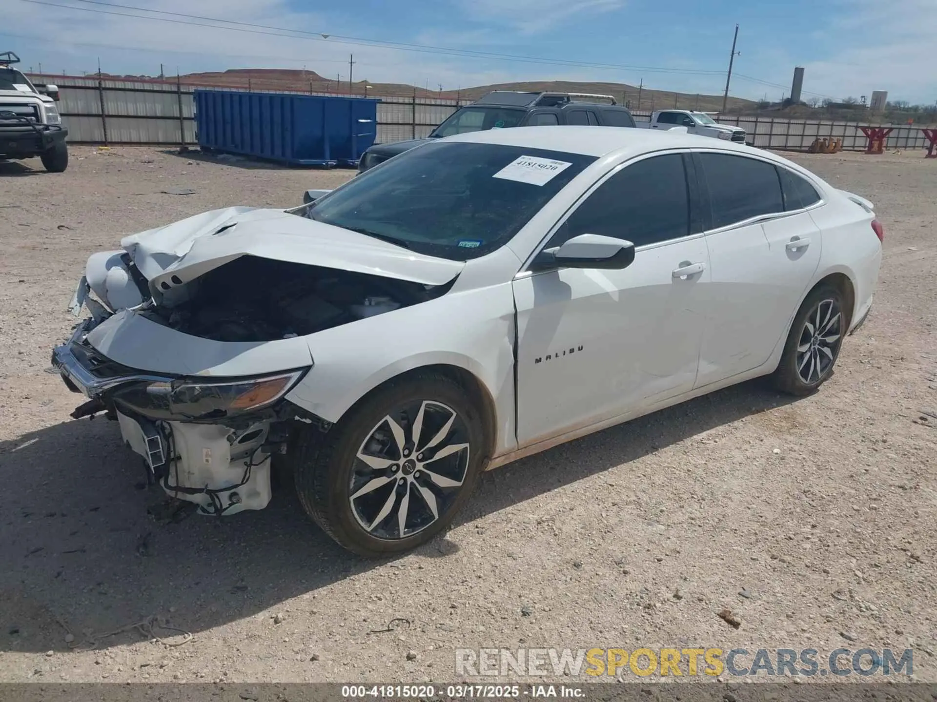 2 Photograph of a damaged car 1G1ZG5ST7RF203655 CHEVROLET MALIBU 2024