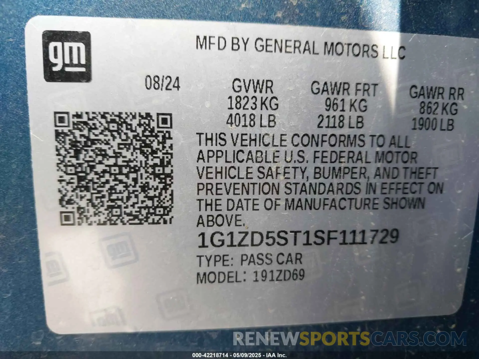 9 Photograph of a damaged car 1G1ZD5ST1SF111729 CHEVROLET MALIBU 2025