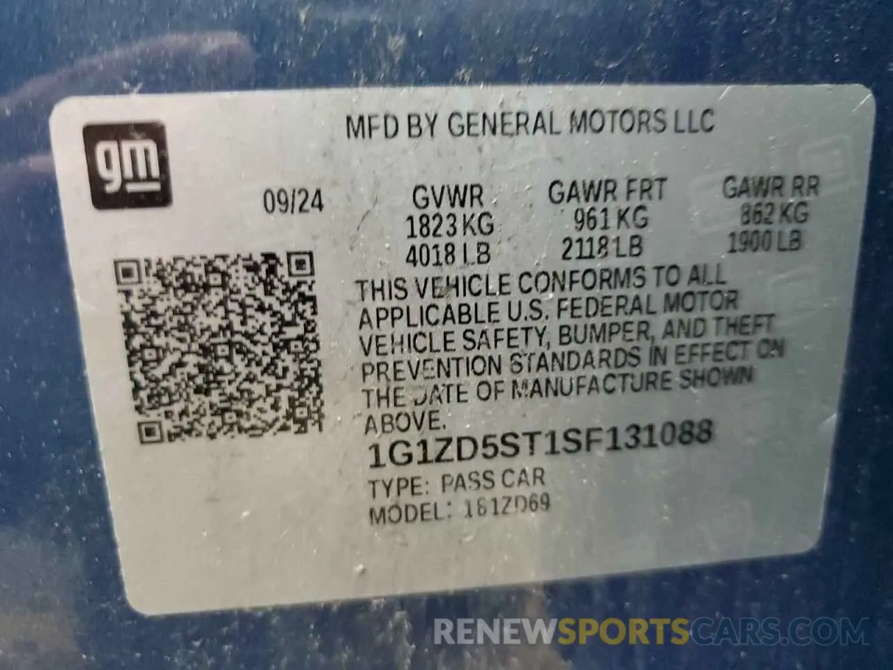 12 Photograph of a damaged car 1G1ZD5ST1SF131088 CHEVROLET MALIBU 2025